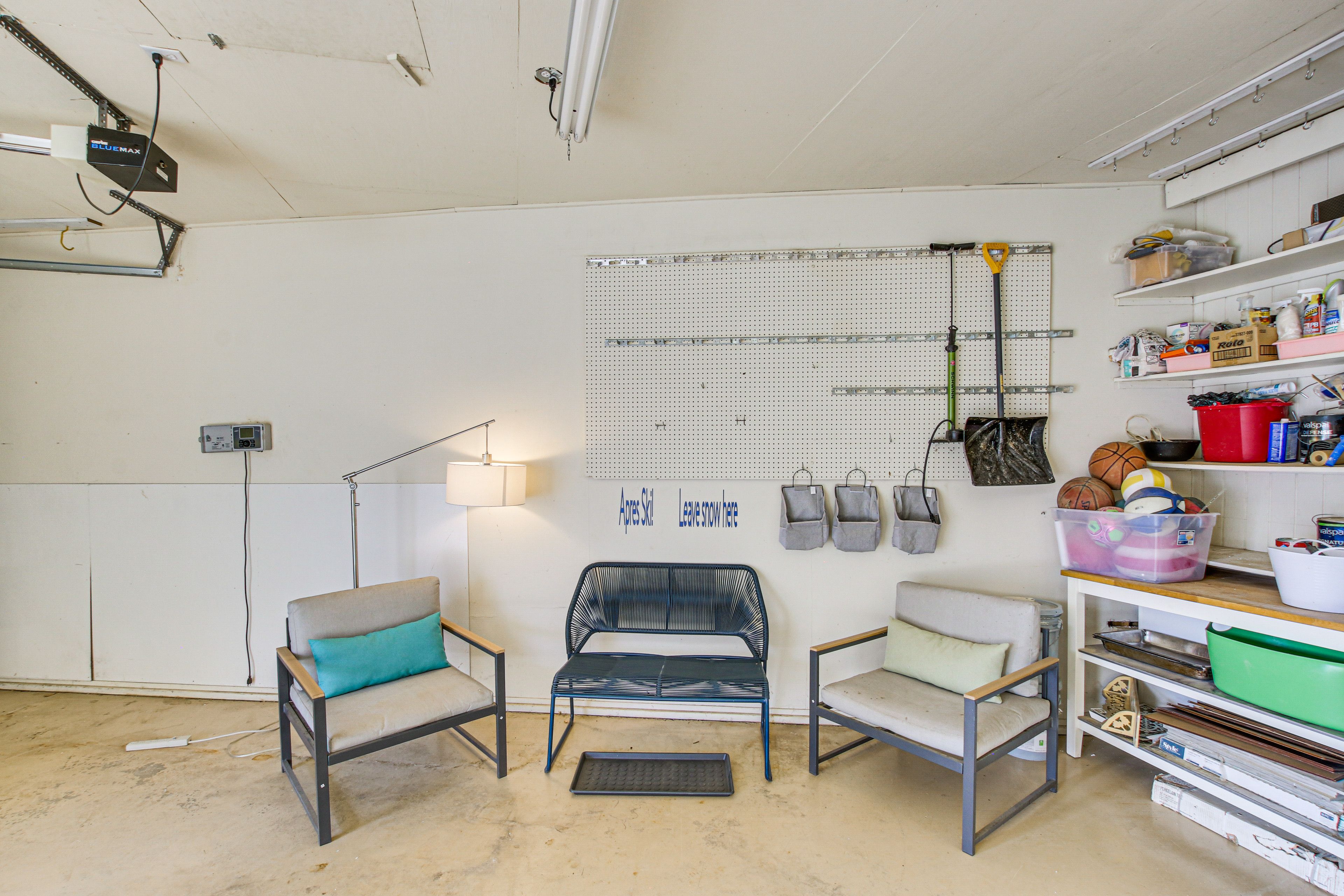 Garage | Lounge Seating | Main Level