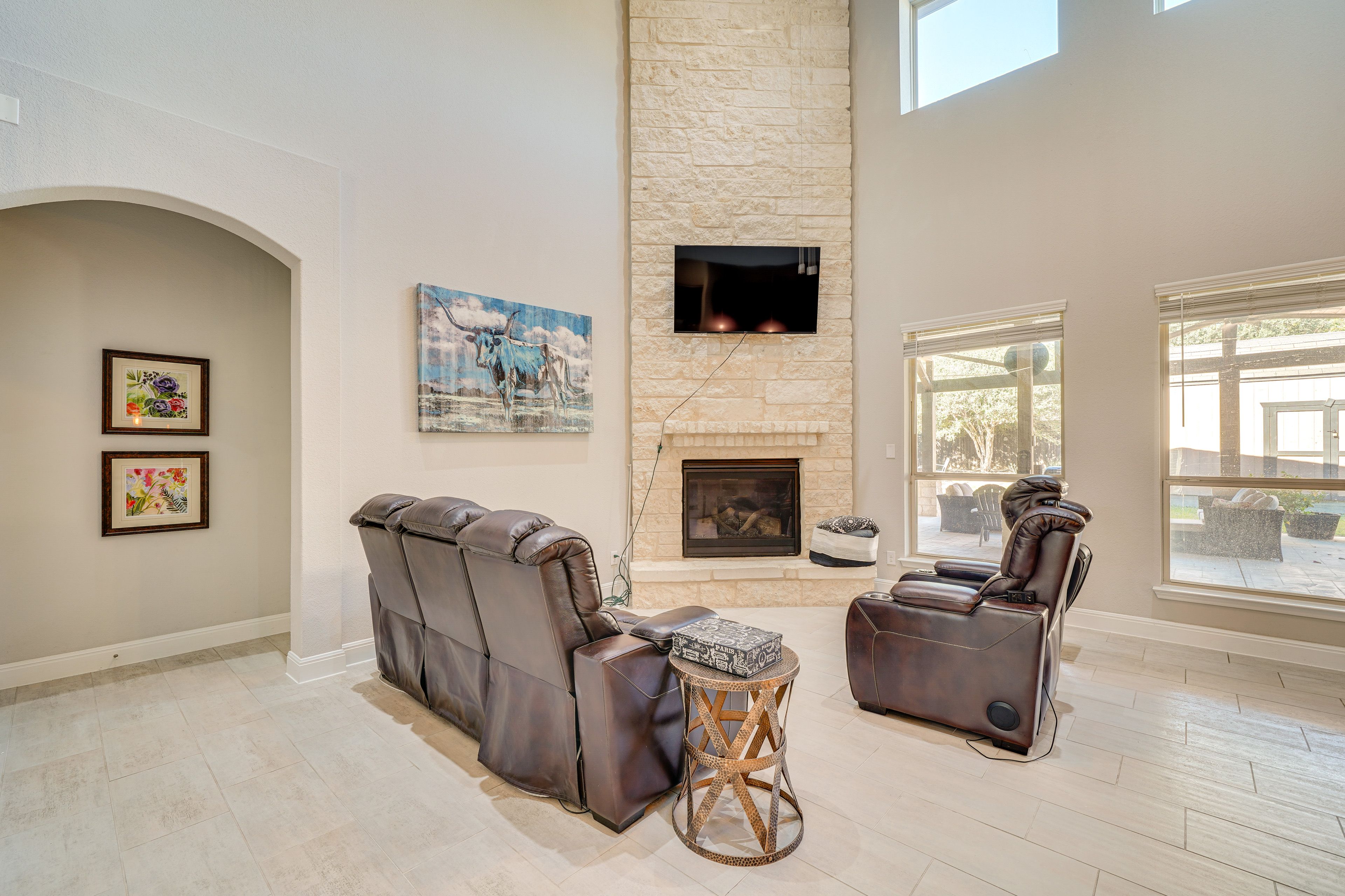 Living Room | Smart TV | Electric Fireplace | Private Office | 1st Floor