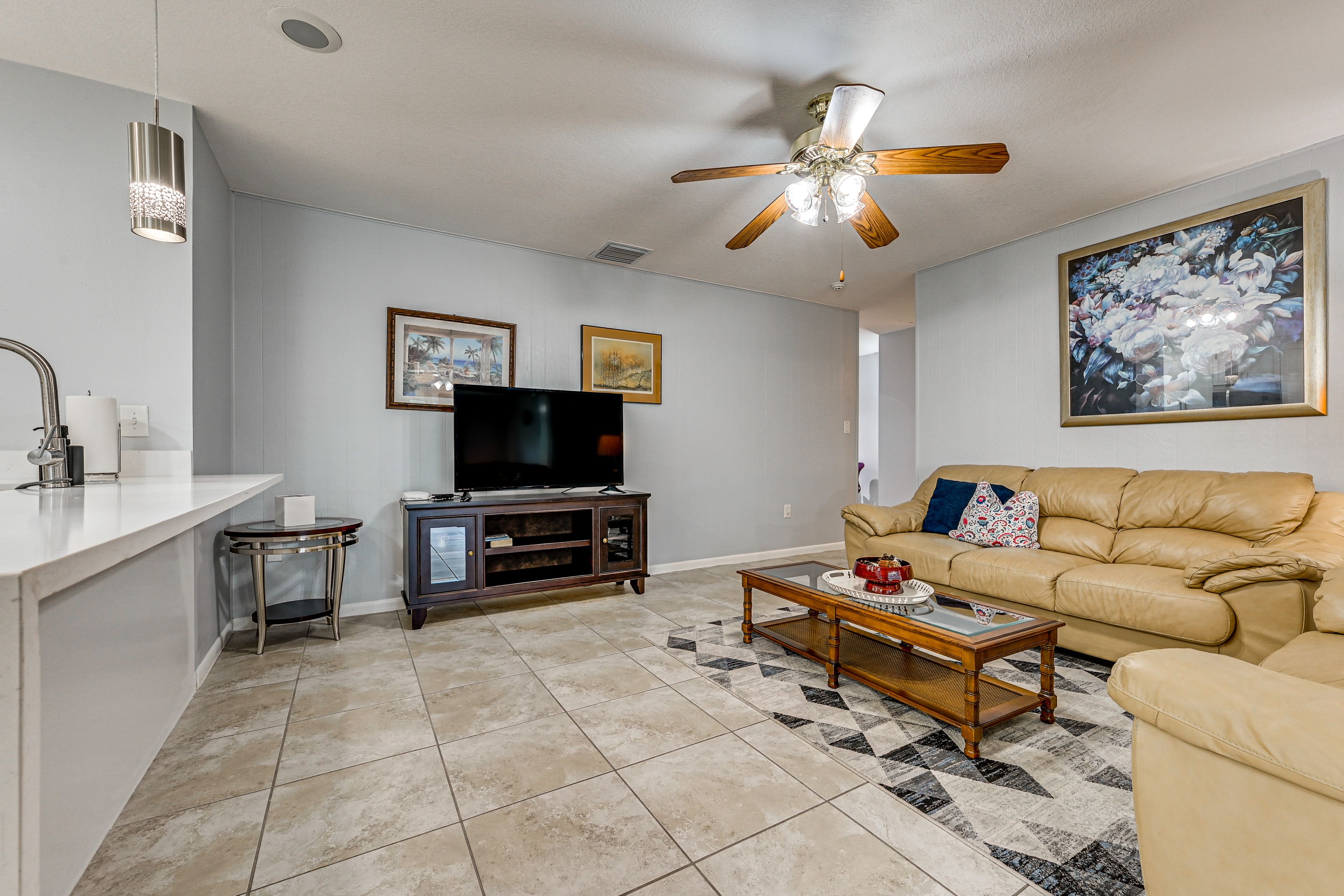 Family Room | Free WiFi | Single-Story Home