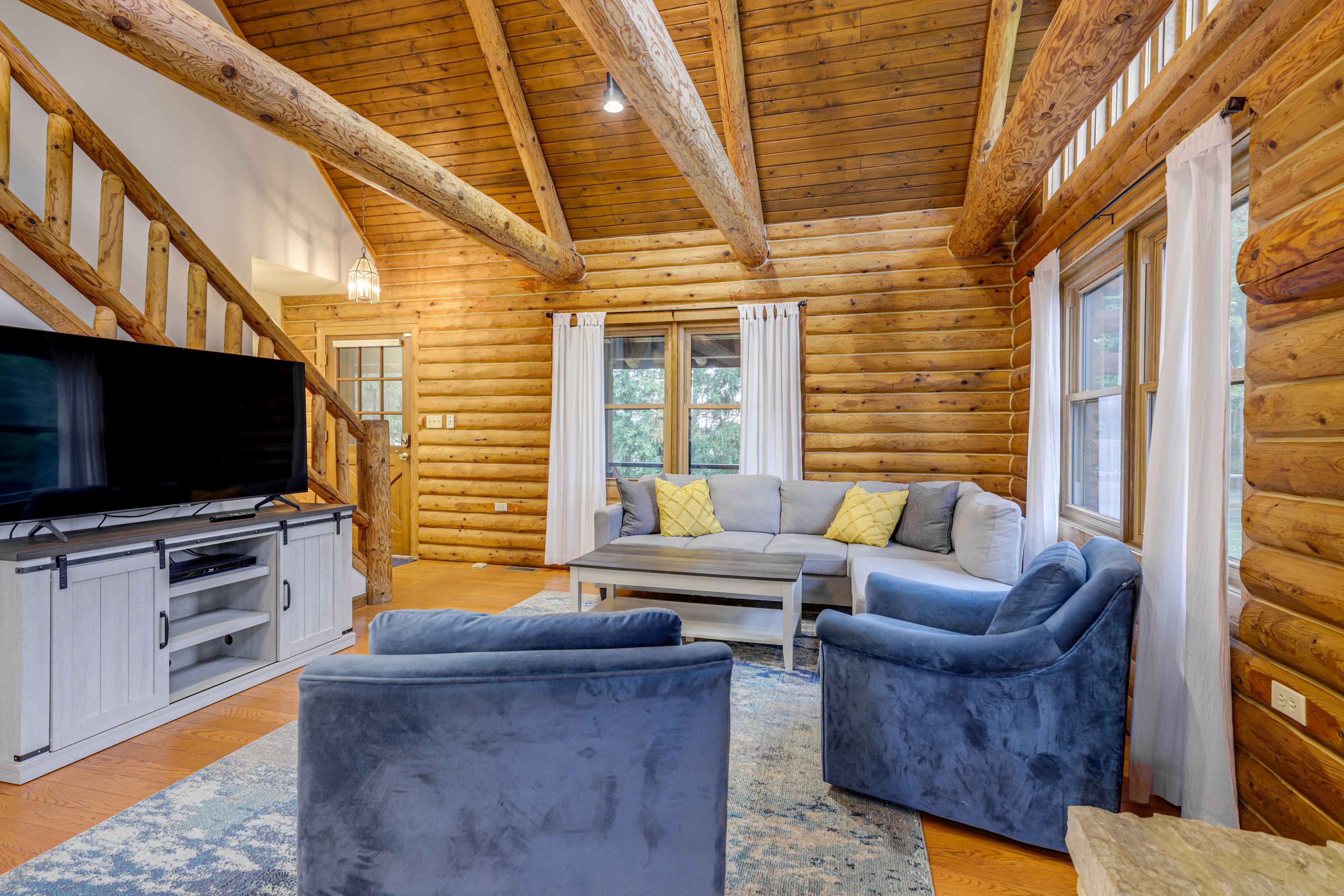 Living Room | 1st Floor | 2-Story Home | Central A/C & Heating
