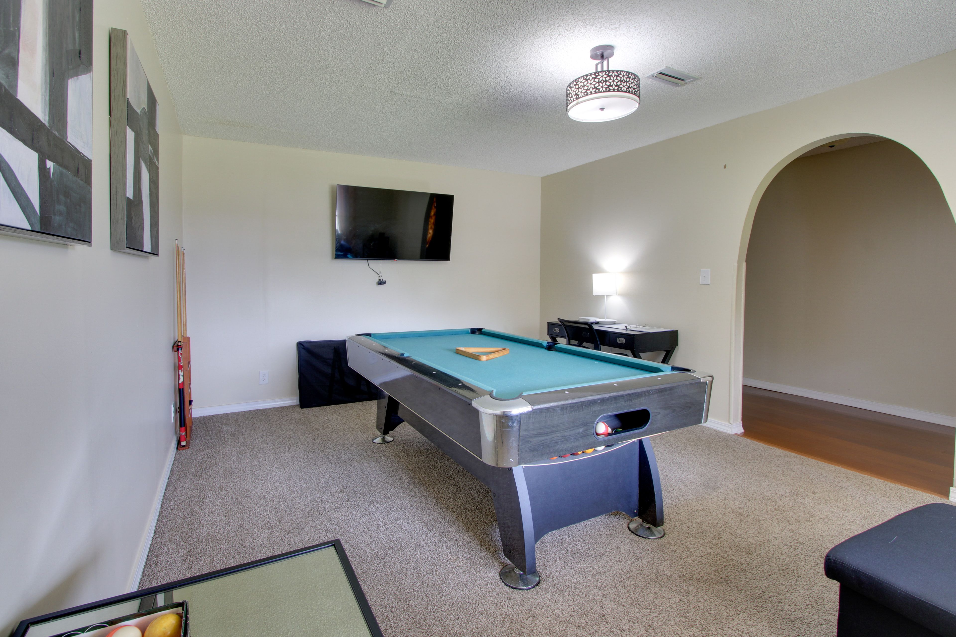 Game Room | Full Sleeper Sofa | Pool Table | Dedicated Workspace