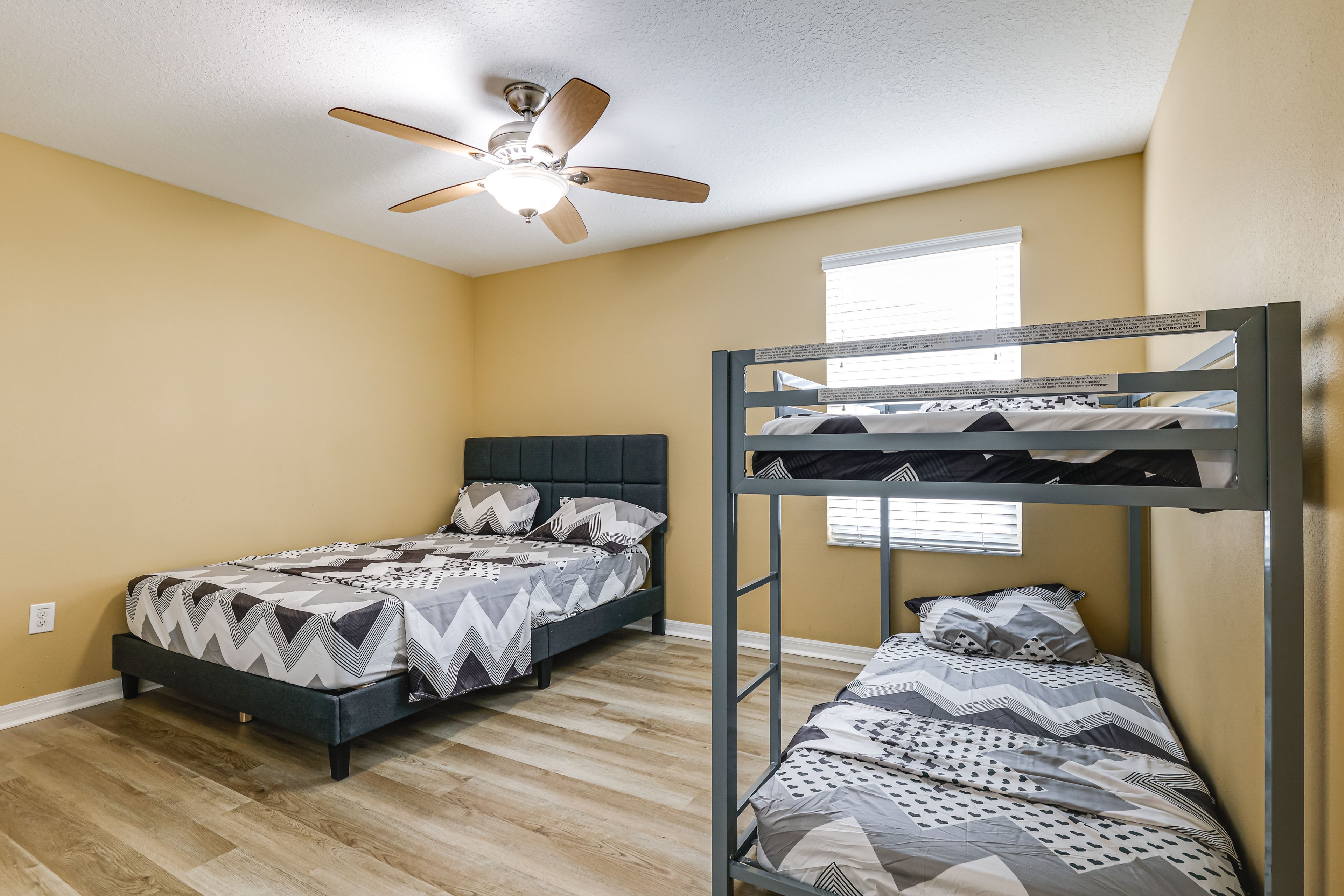 Bedroom 5 | 2nd Floor | Queen Bed | Twin Bunk Bed
