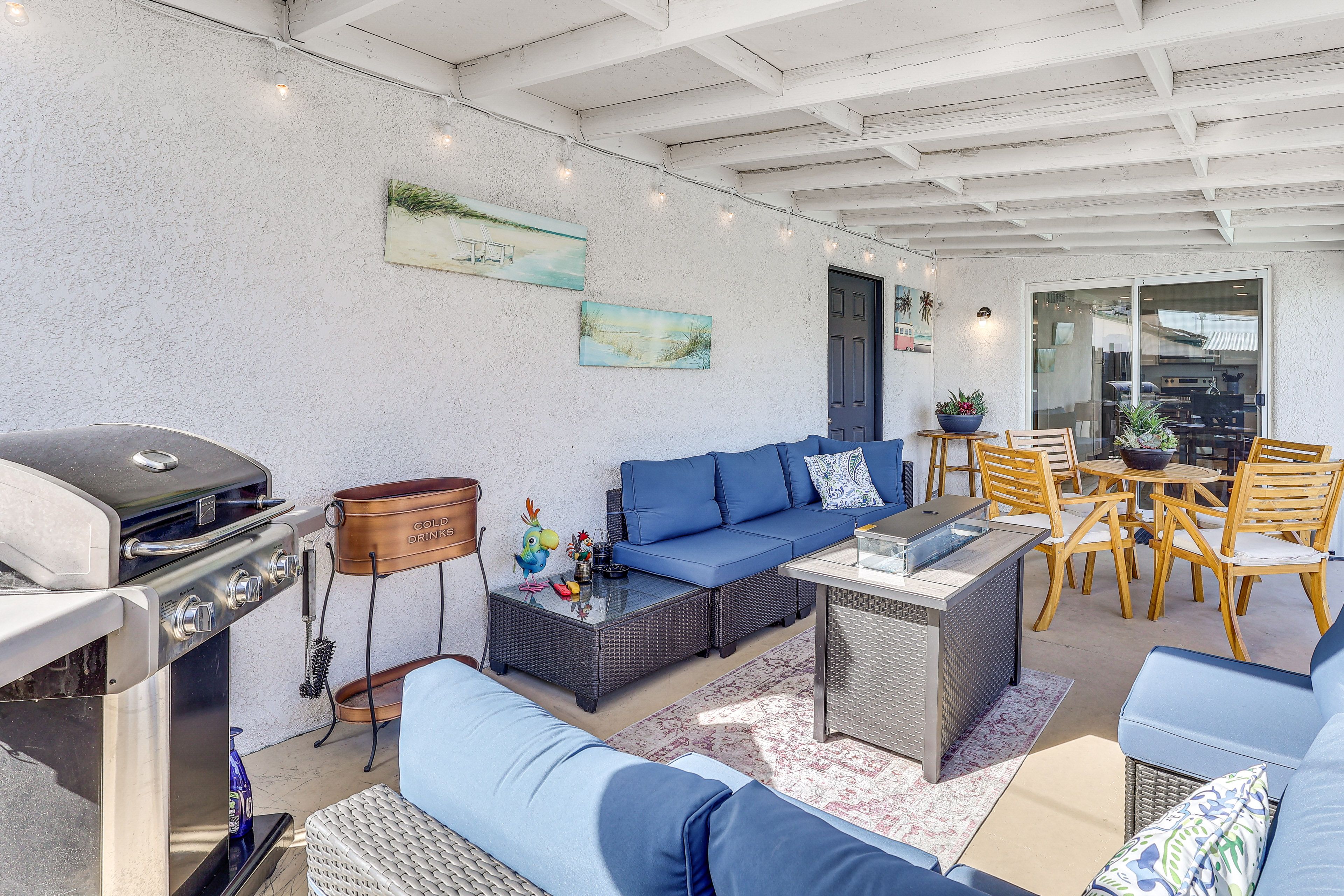 Covered Patio | Dining Area | Seating | Gas Grill