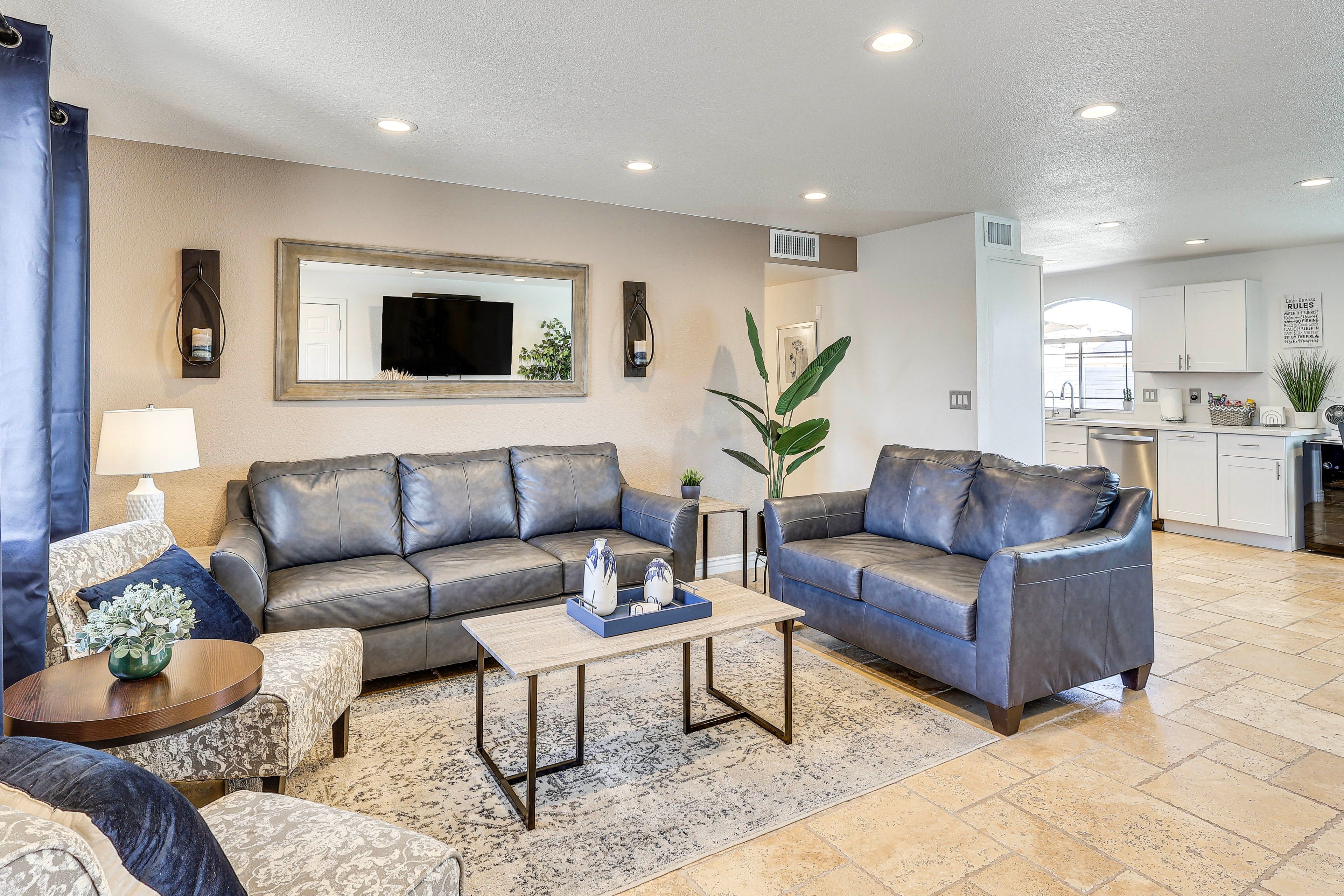 Living Room | Single-Story Home | Central A/C & Heating | Smart TV | Board Games