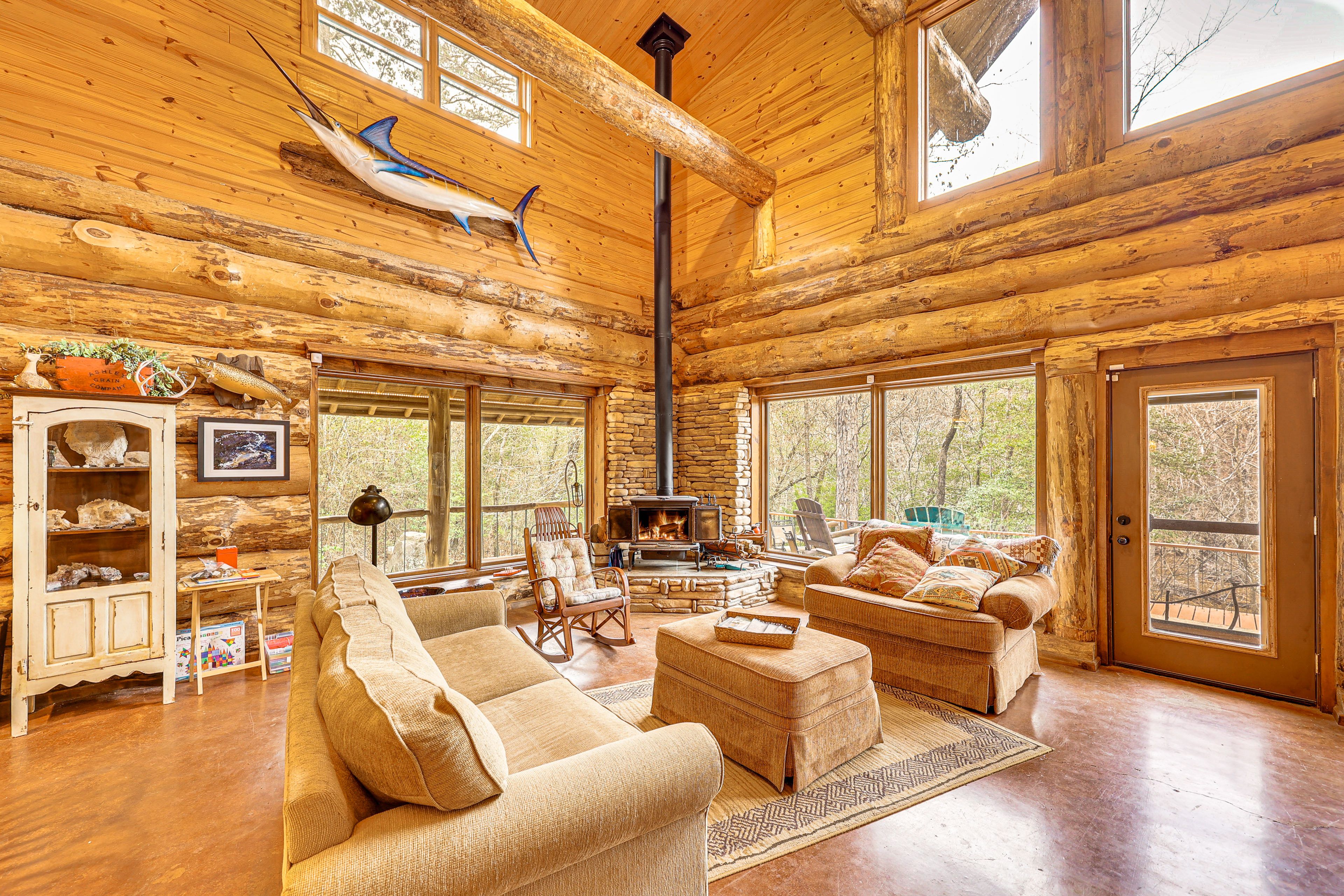 Living Room | Queen Sleeper Sofa | Smart TV | Wood-Burning Stove | 1st Floor