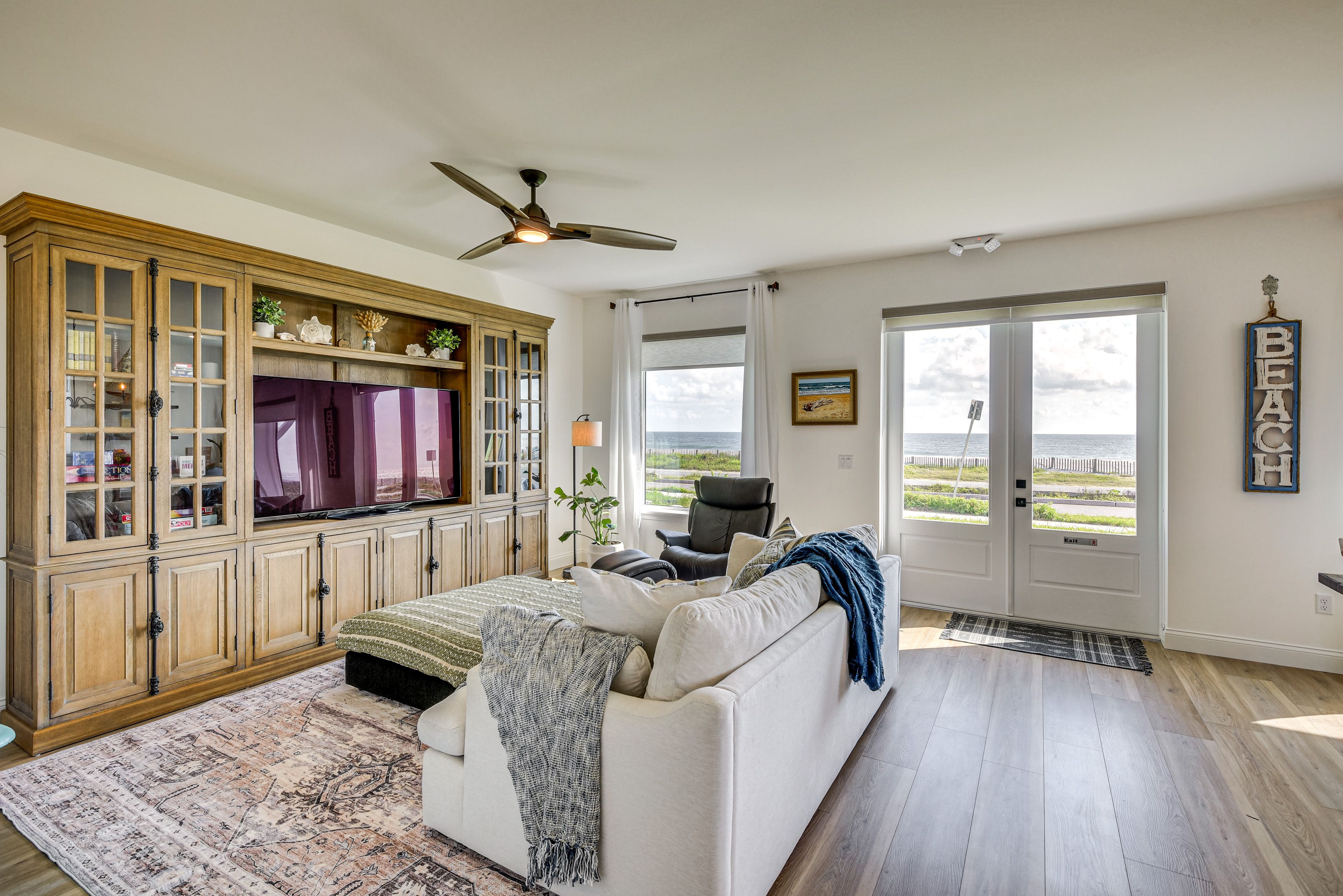 Living Room | Central A/C & Heating | Free WiFi | Single-Story Apartment