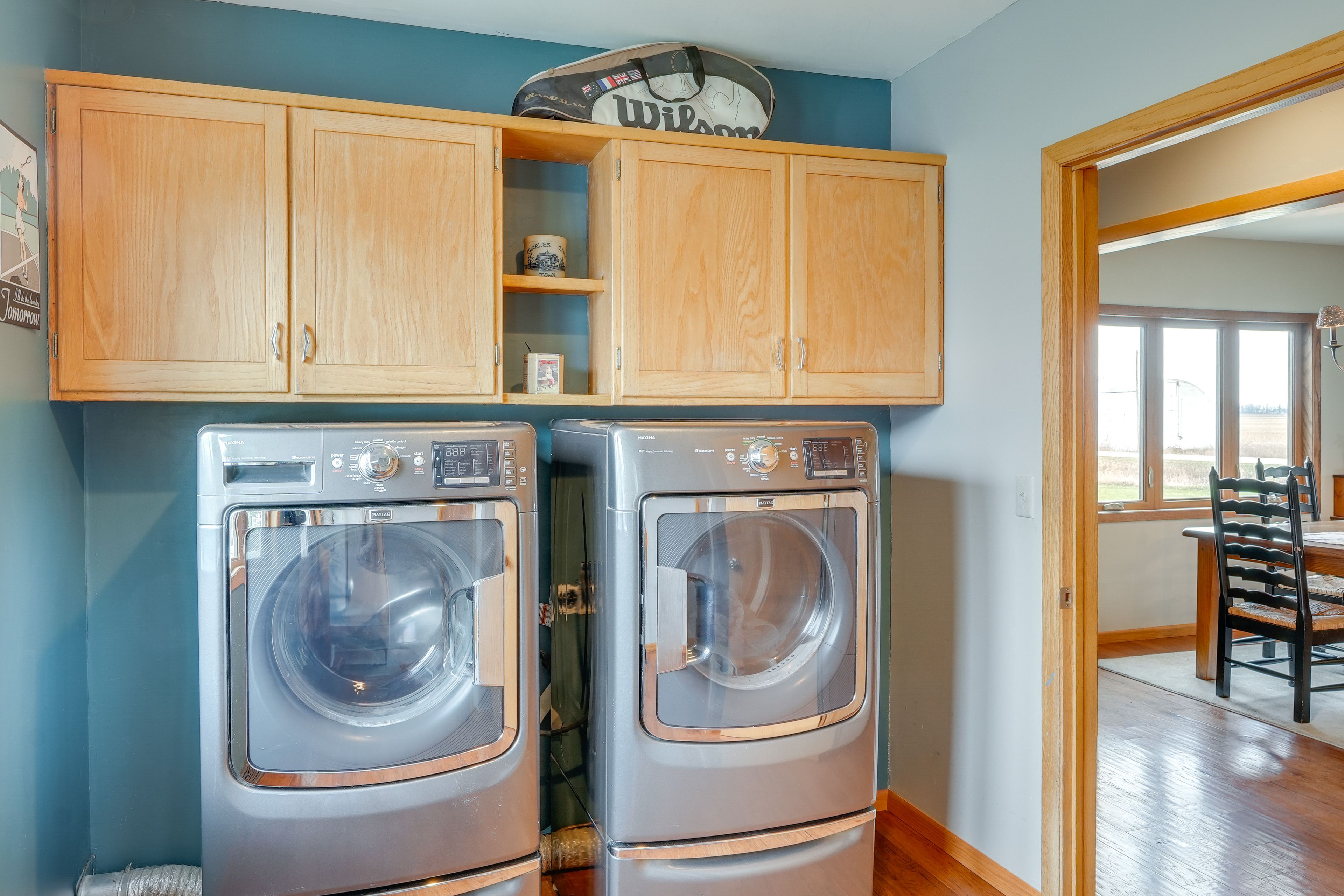 Laundry Area | 1st Floor | Washer/Dryer | Hangers | Iron/Board
