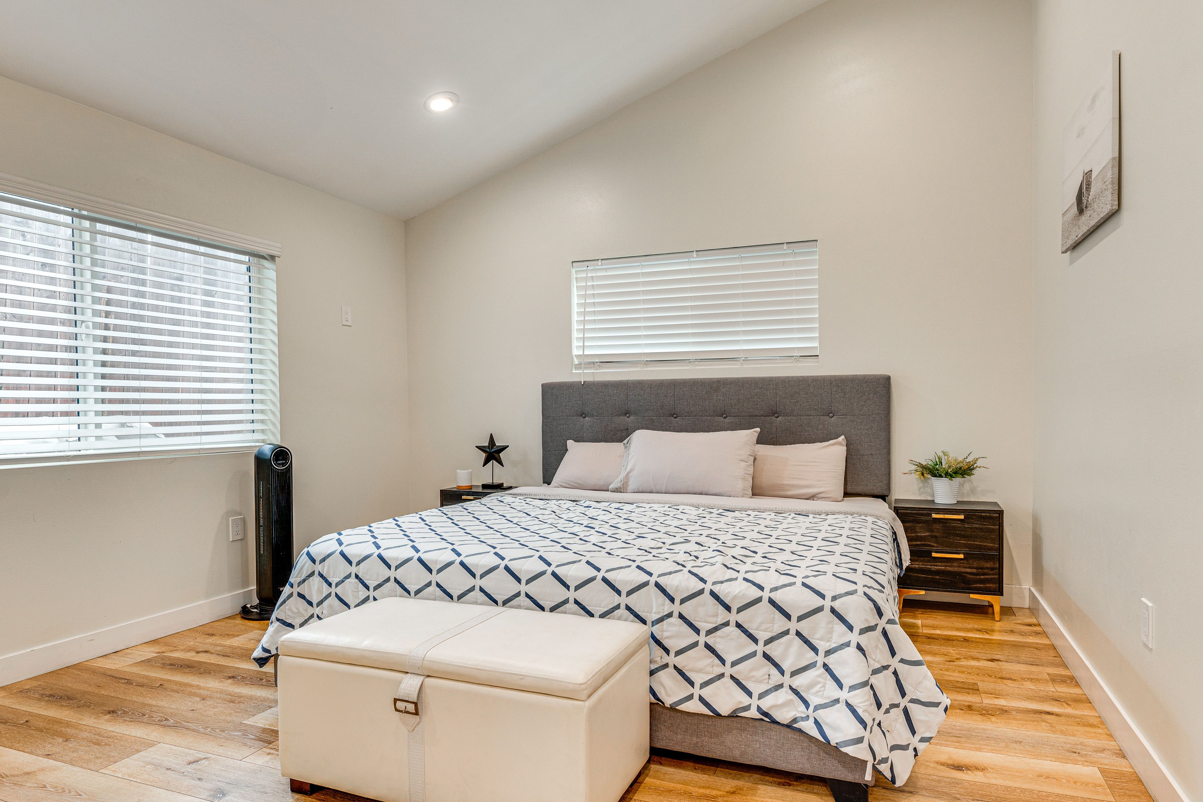 Bedroom 1 | California King Bed | Linens Provided | En-Suite Bathroom