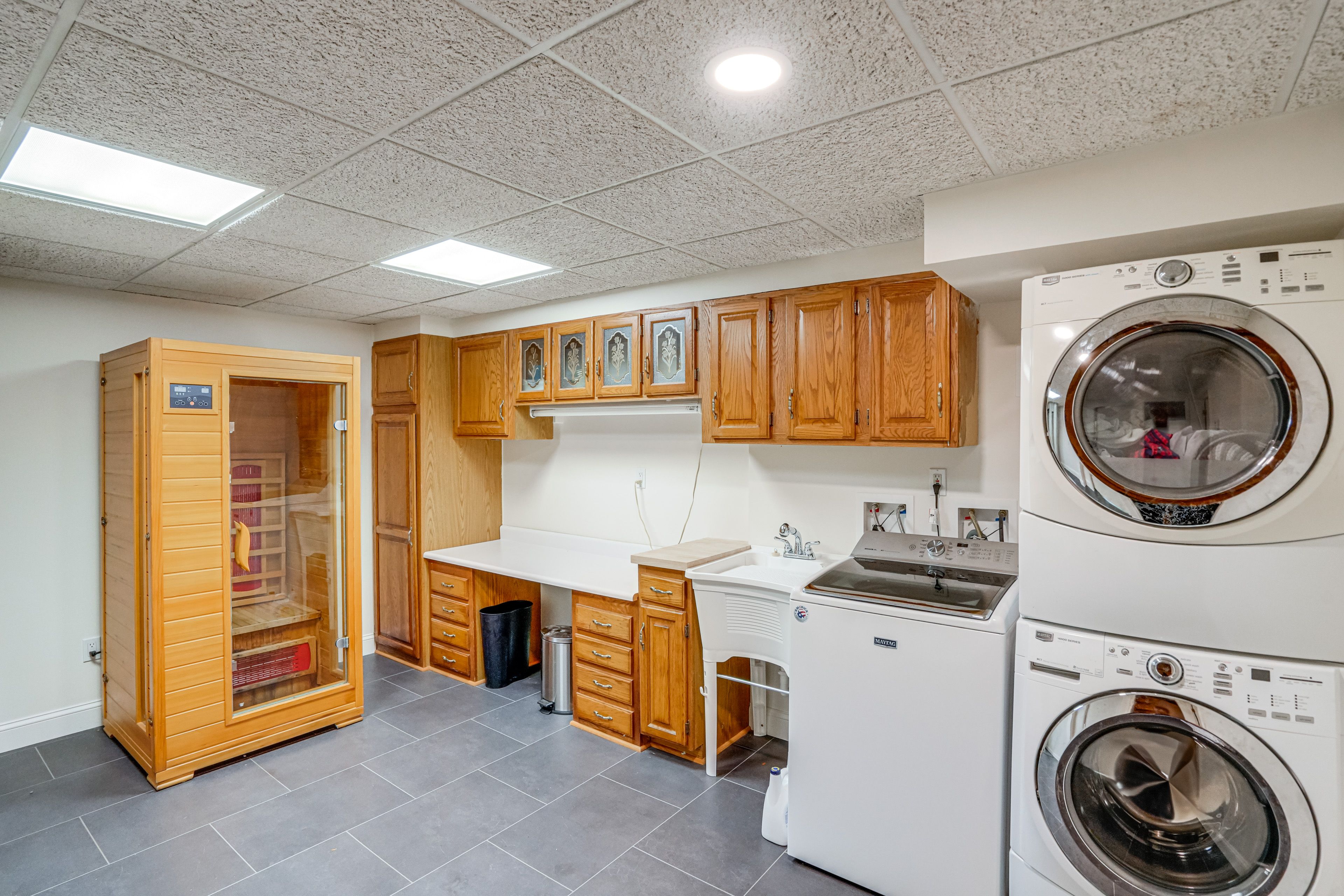 Laundry Room | Lower Level | Infrared Sauna | Washer & Dryer
