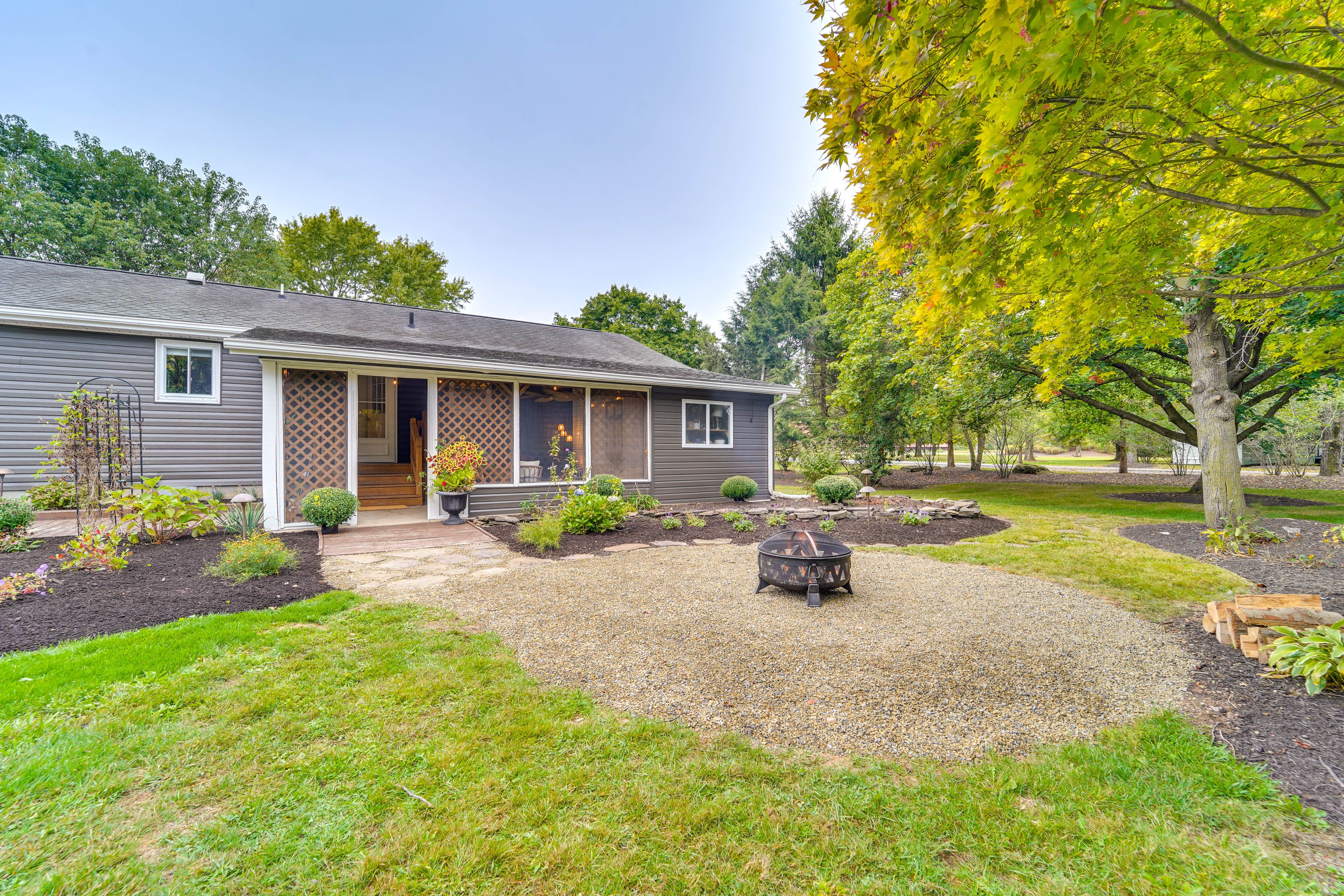 Wood-Burning Fire Pit | Spacious Yard
