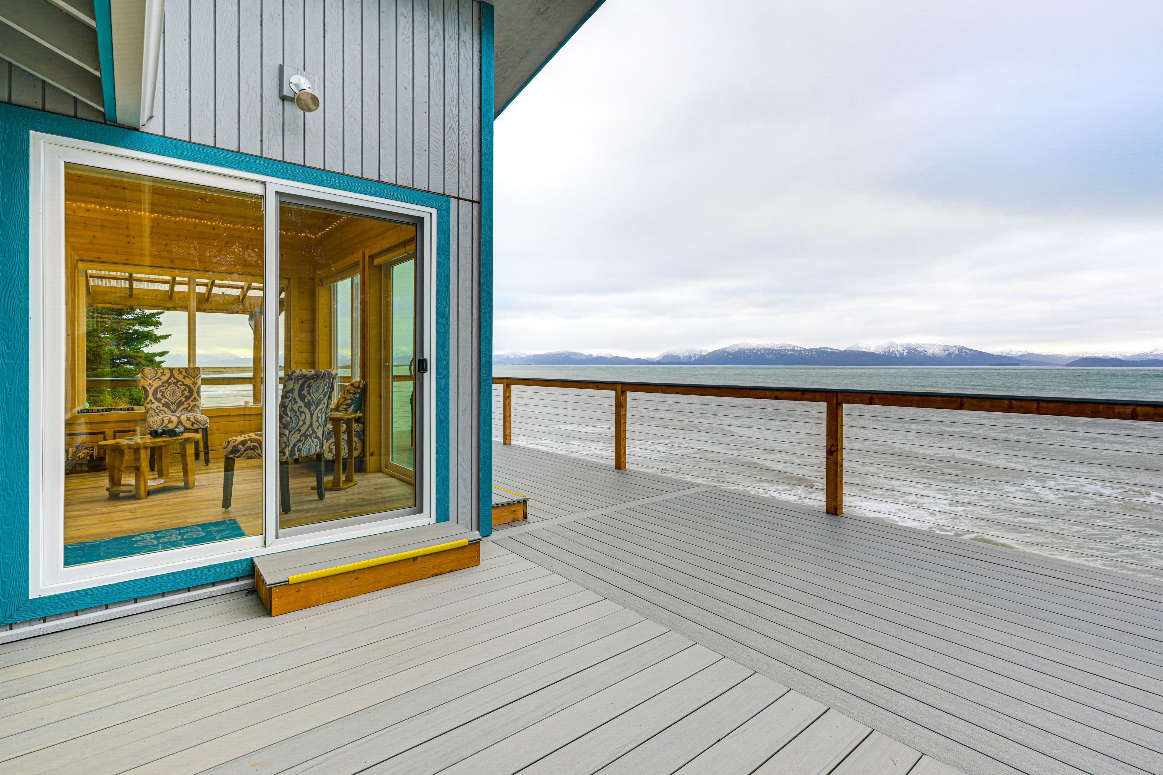 Home Exterior | Wraparound Deck | Bay, Mountain & Glacier Views