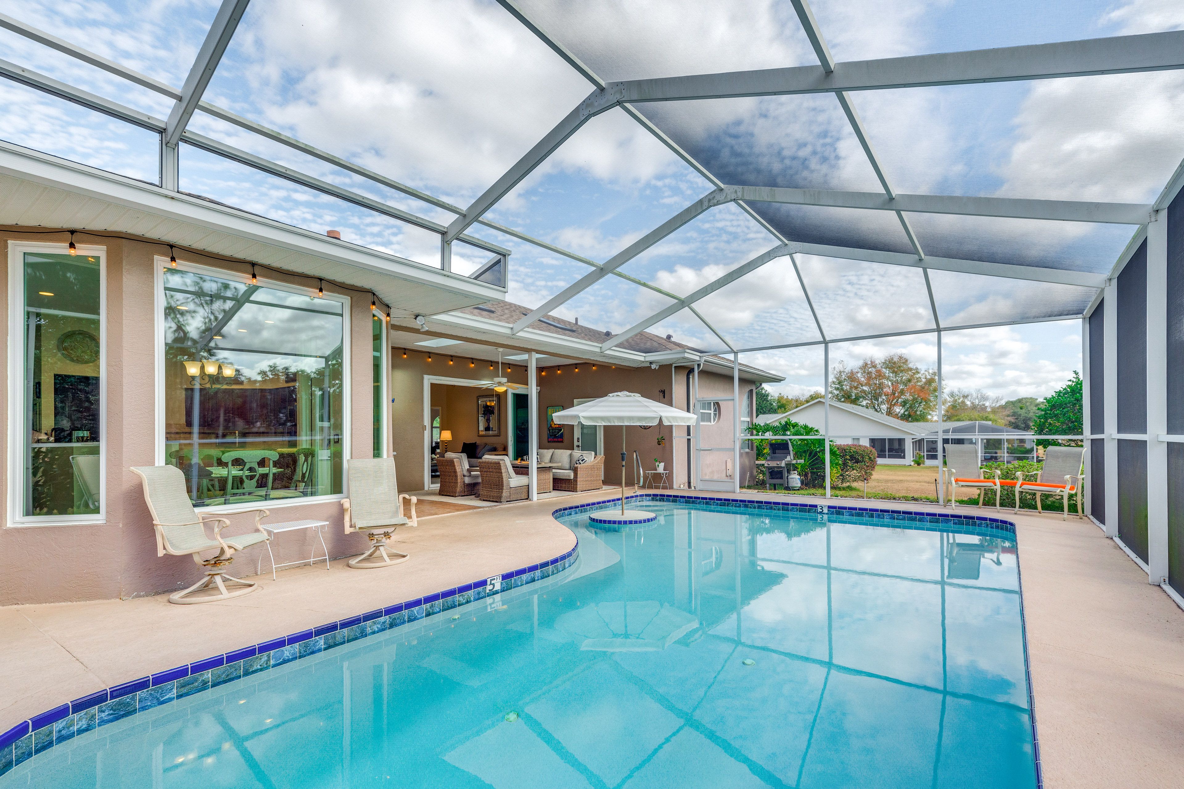 Screened Pool | Outdoor Dining | Gas Grill