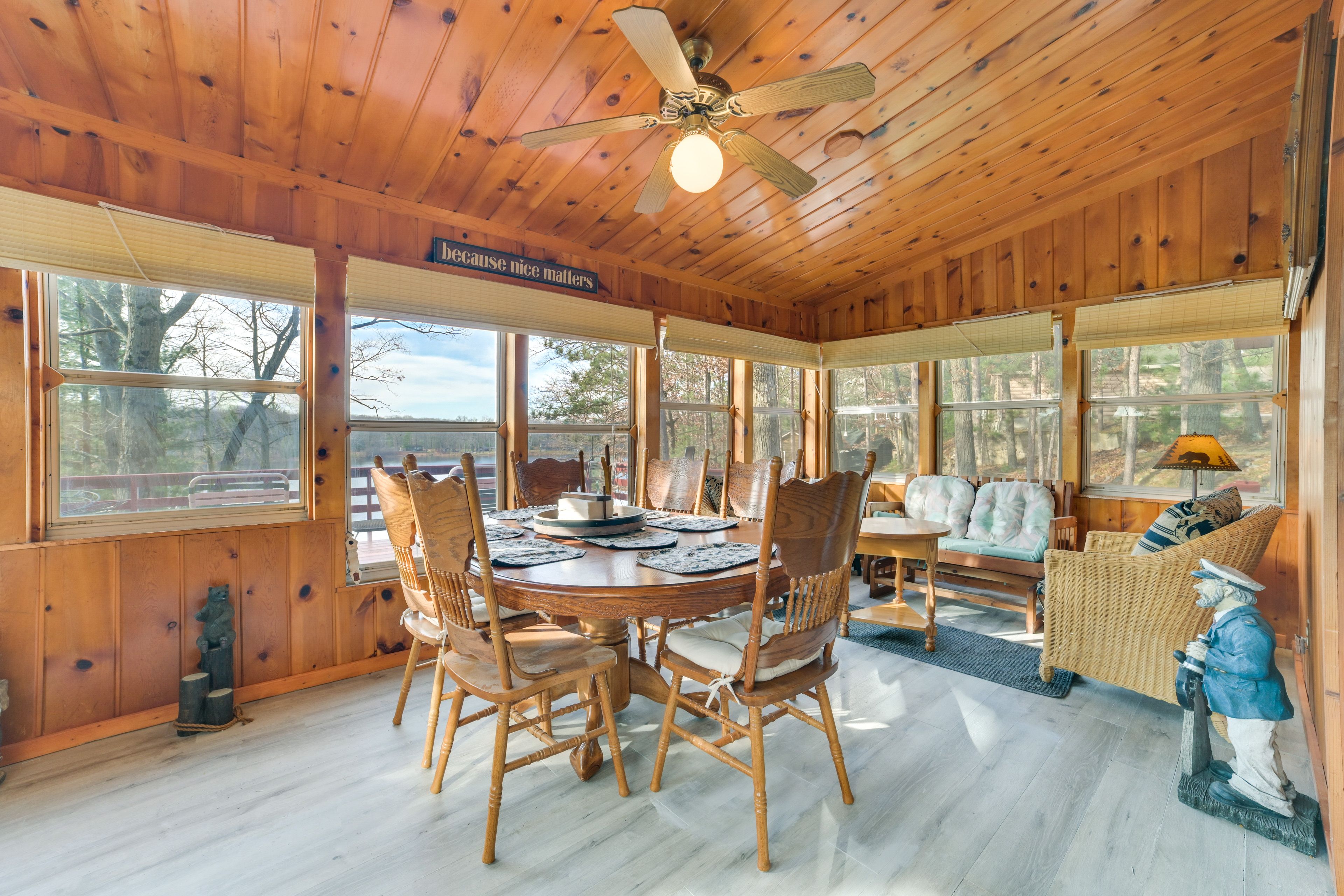 Cottage Exterior | 3-Season Room | Dining Area