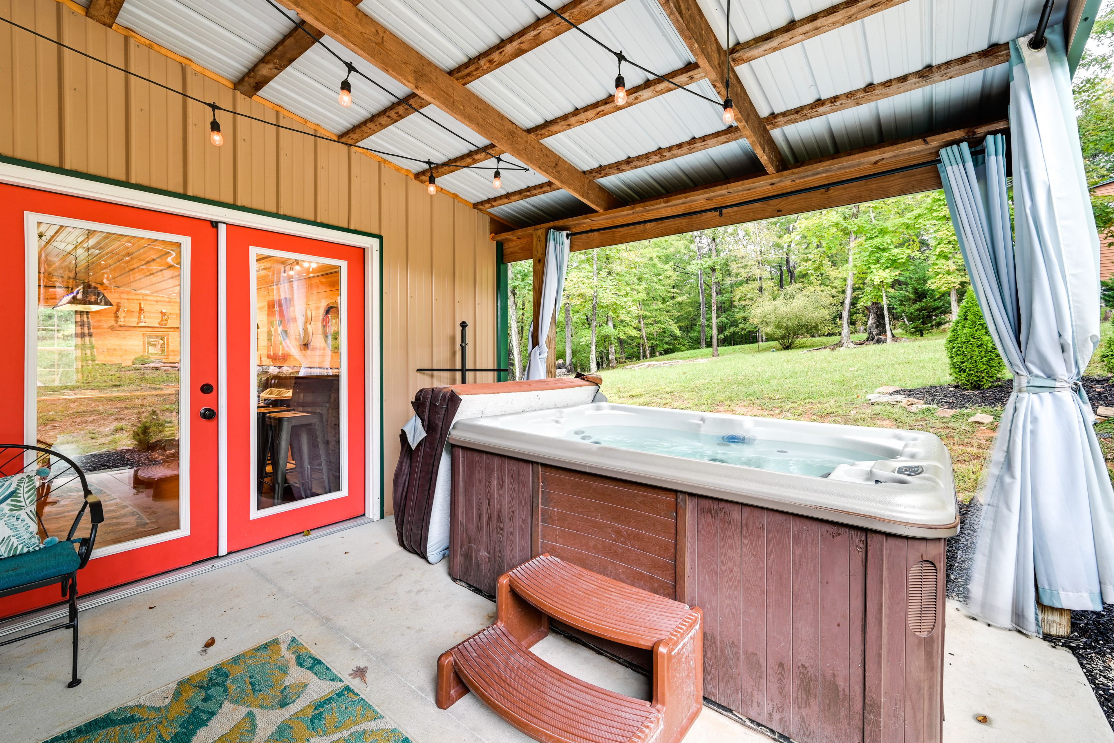 Covered Back Porch | Private Hot Tub