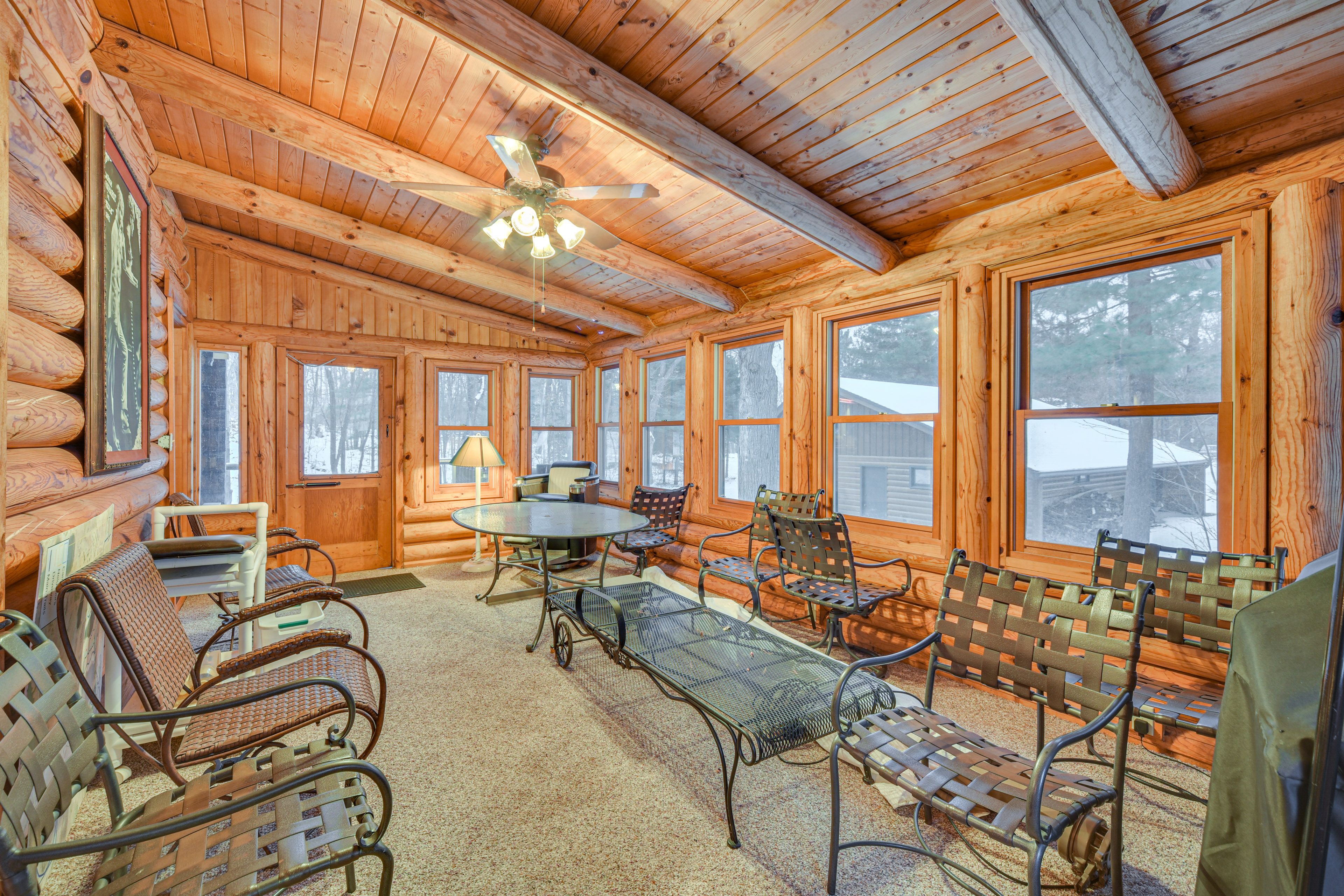 Cabin Exterior | 3-Season Room | Gas Grill (Propane Provided)