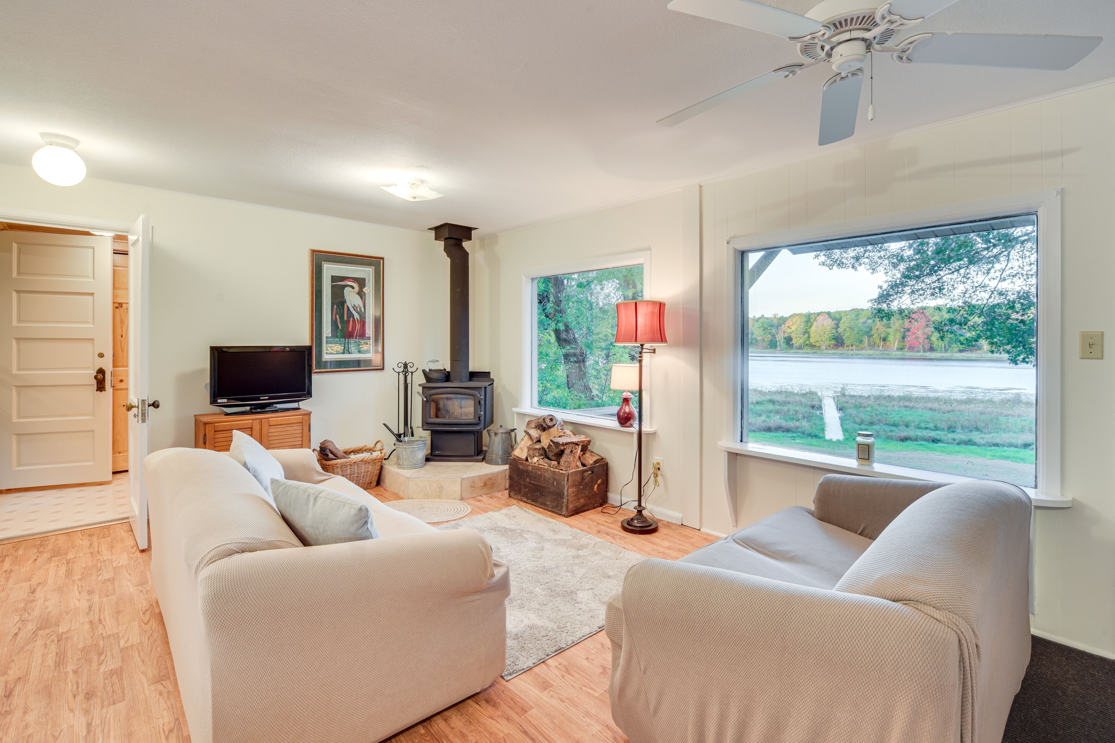Living Room | Window A/C Unit (Summer Only) | Electric Heat & Space Heaters