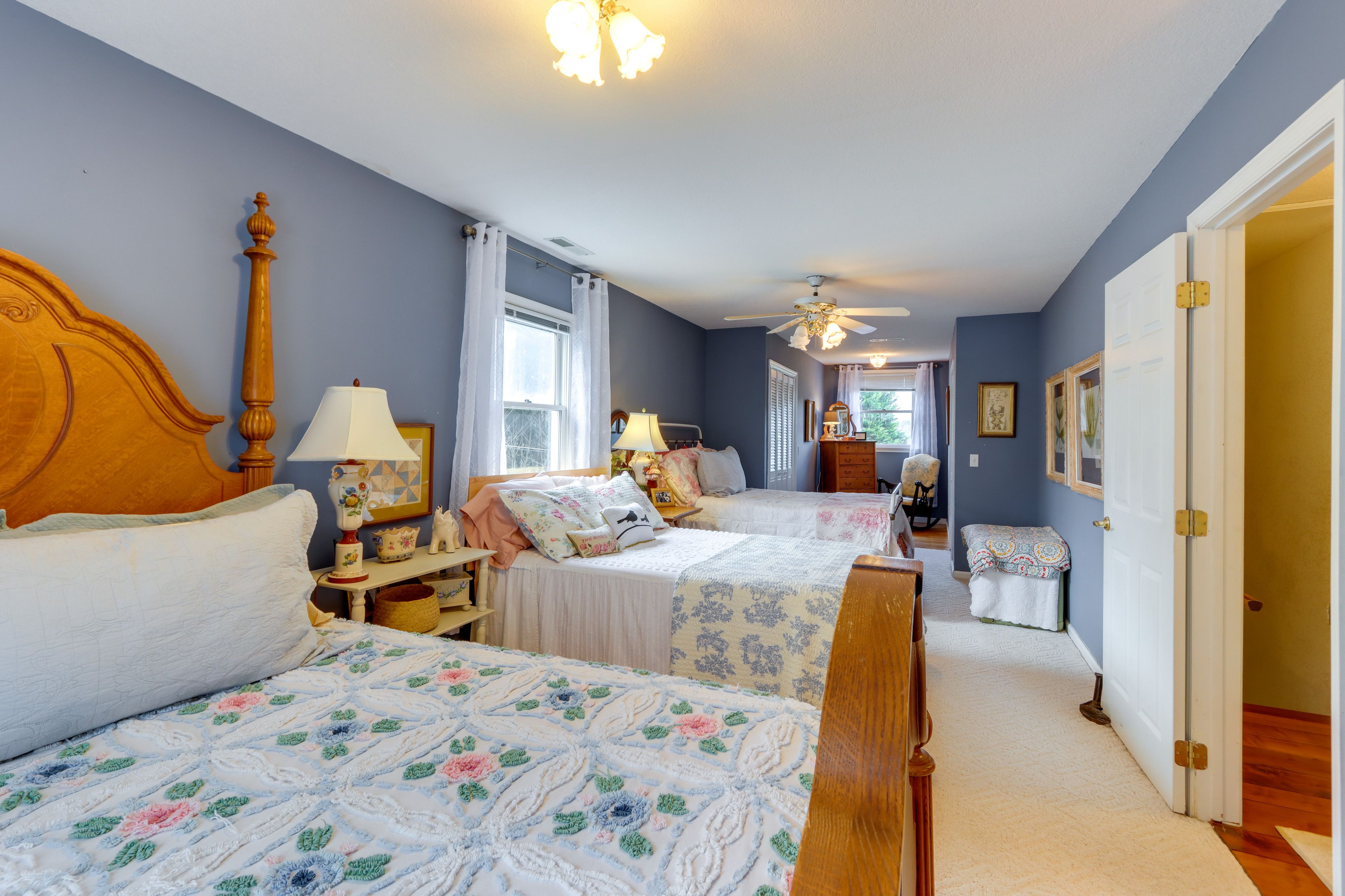Bedroom 2 | 2nd Floor | 3 Queen Beds | Linens Provided