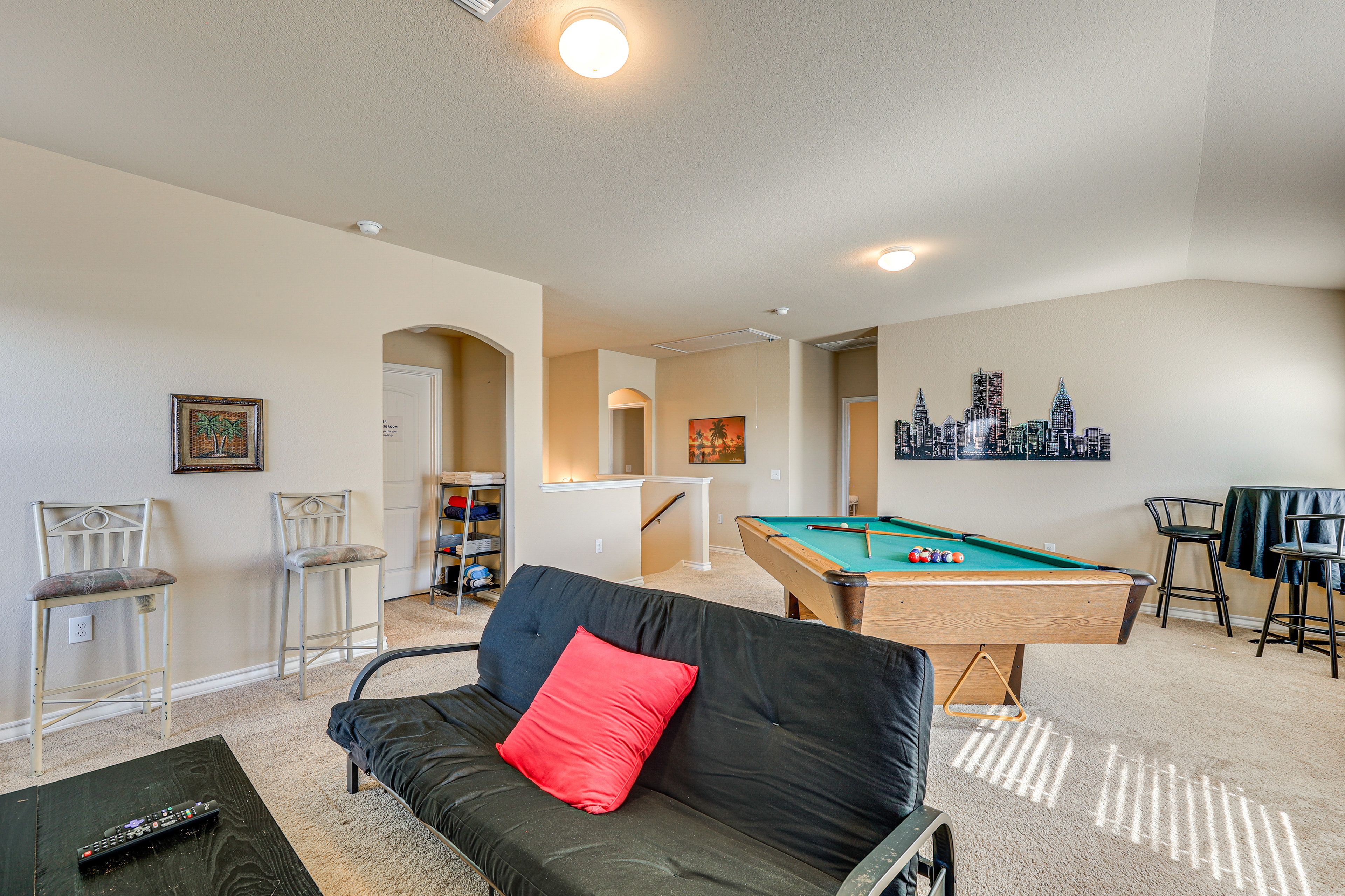 Game Room | 2nd Floor | Pool Table | Board Games | Full Futon