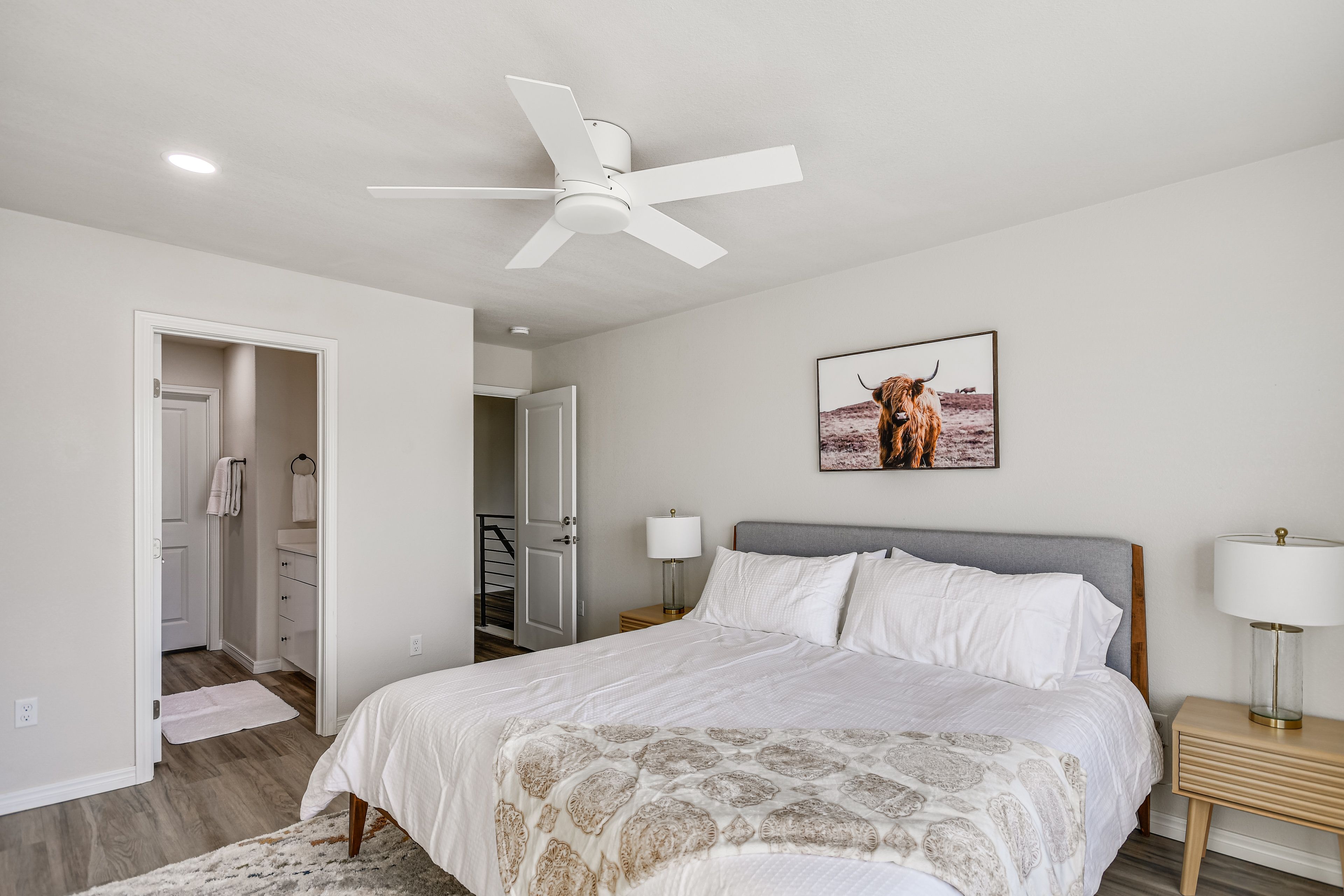 Bedroom 1 | 2nd Floor | King Bed | Linens Provided | Flat-Screen TV
