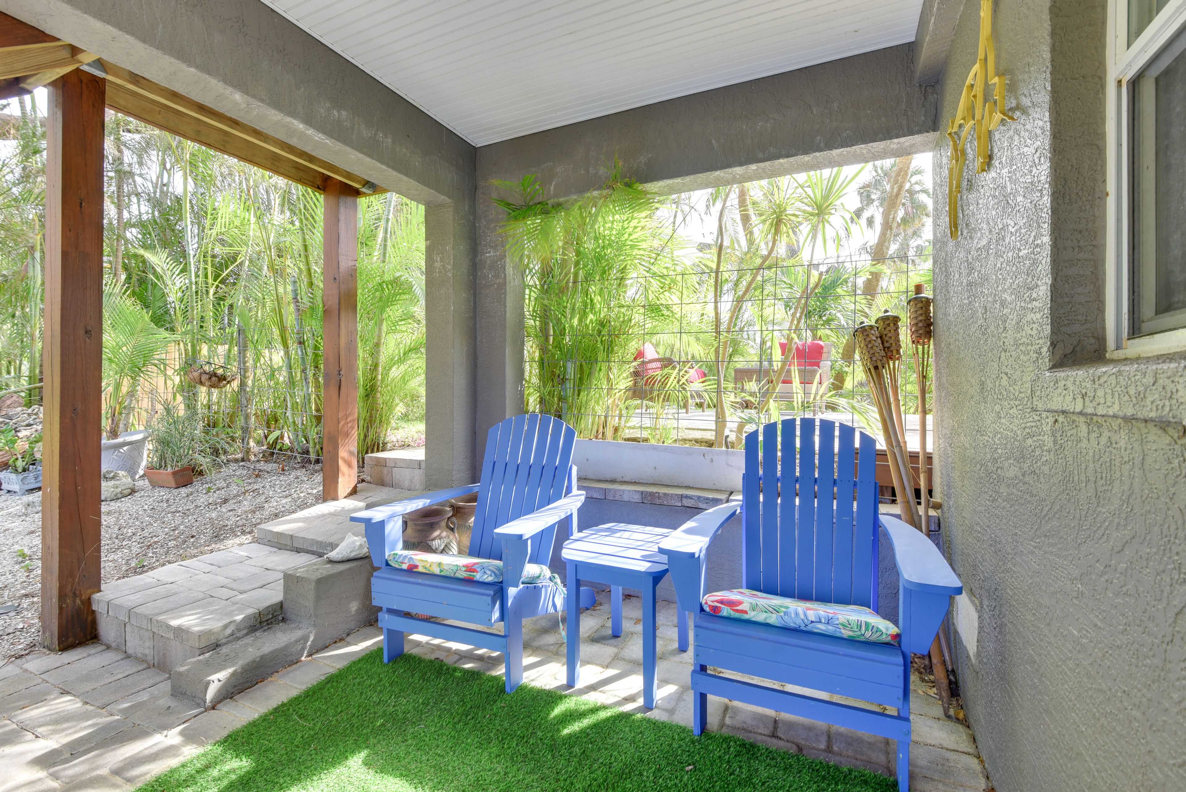 Covered Patio | Adirondack Chairs