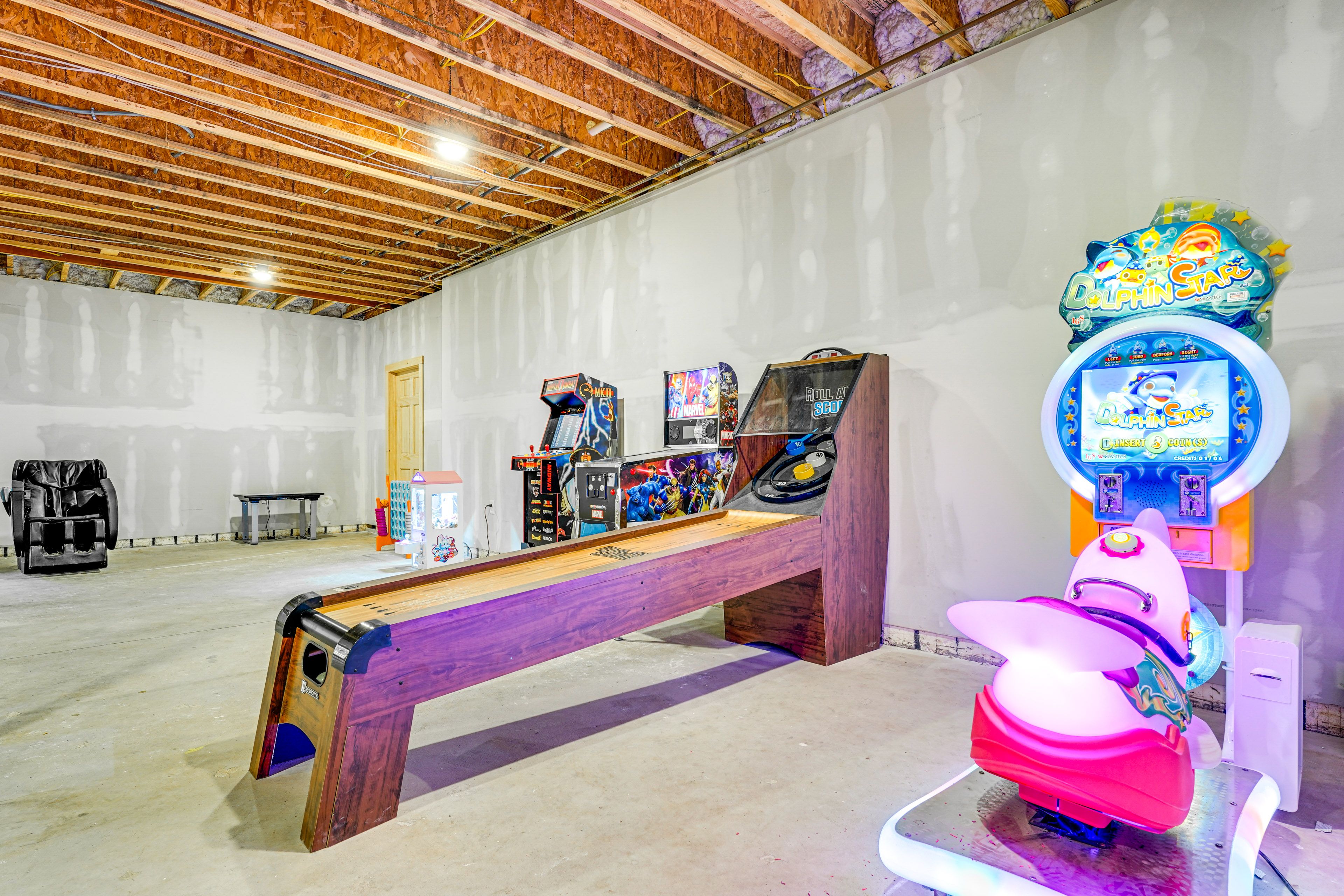 Basement Game Room | Theater Seating & Projector | Basement Level