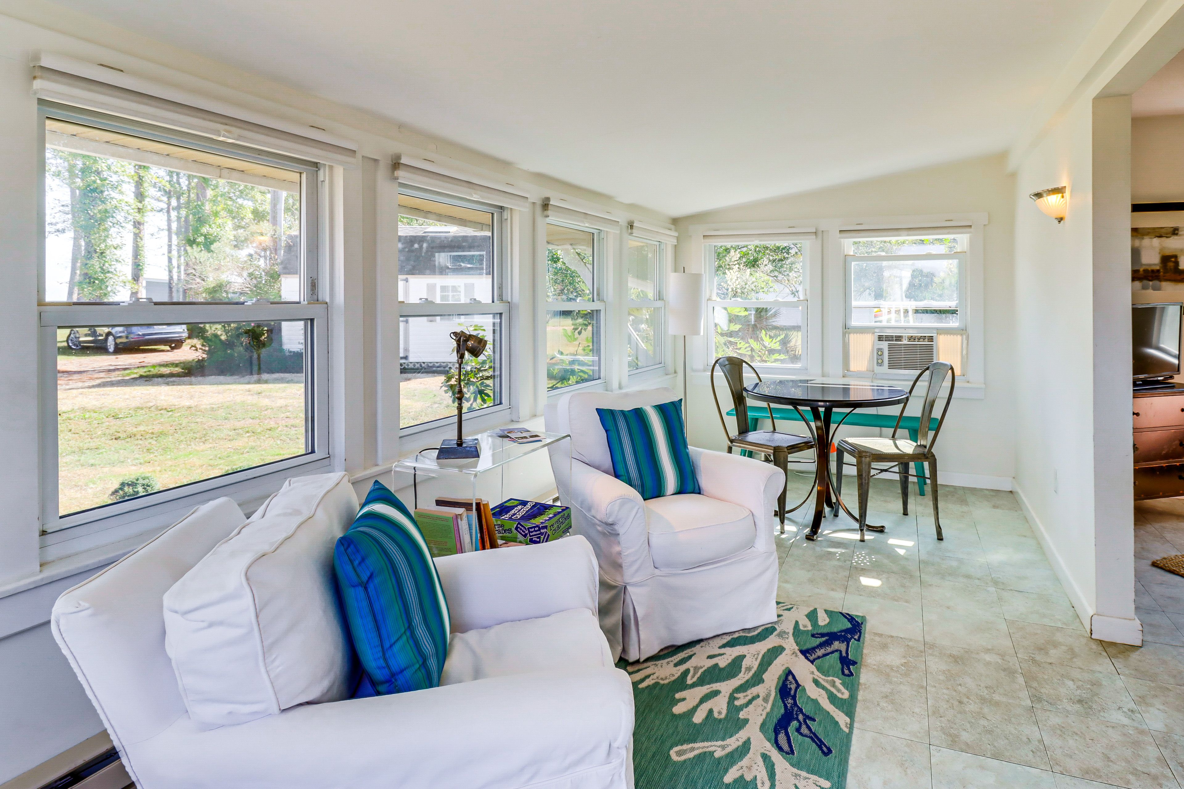 Sunroom | Dining Area | Free WiFi | Single-Story Cottage