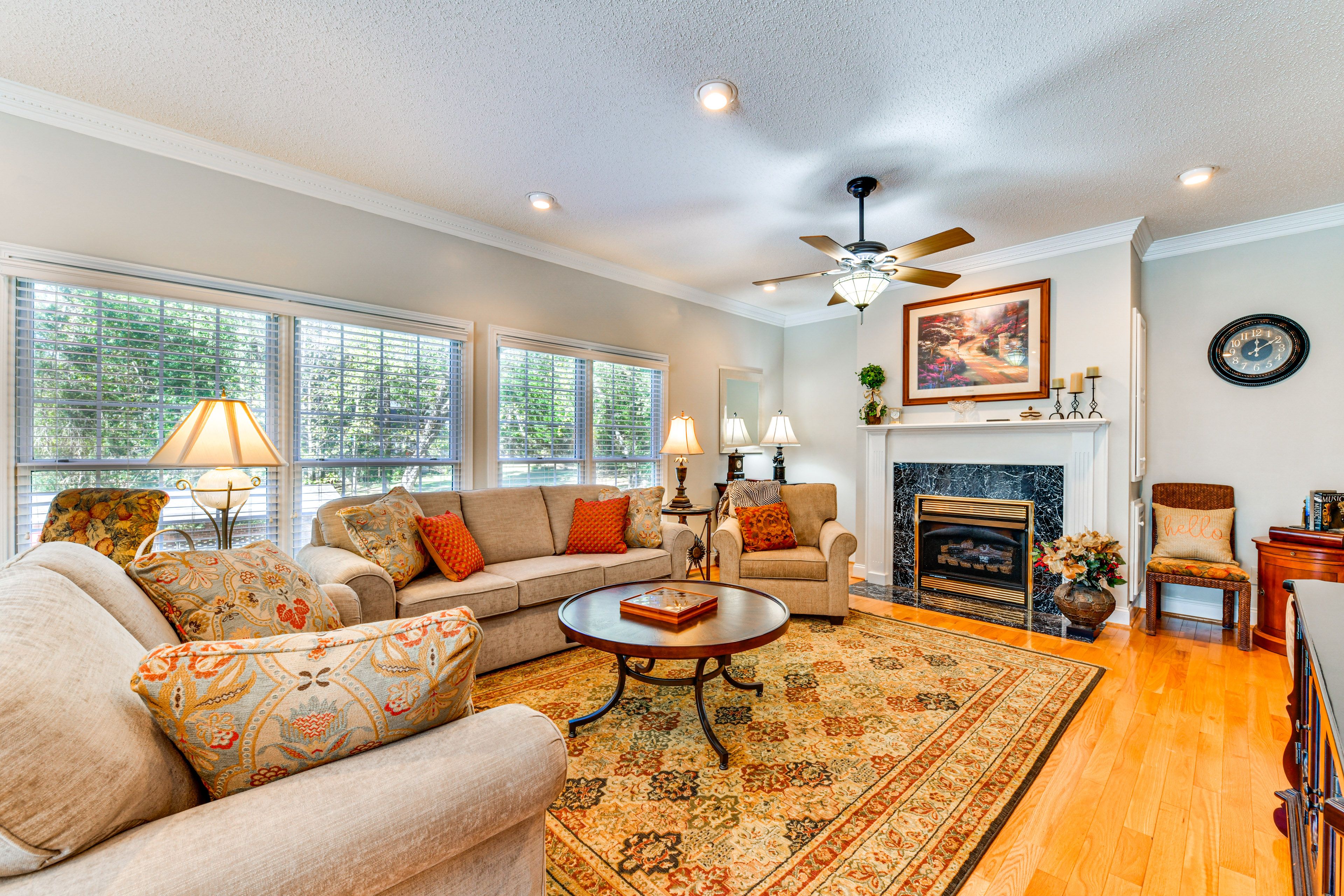 Living Room | Main Level | Gas Log Fireplace