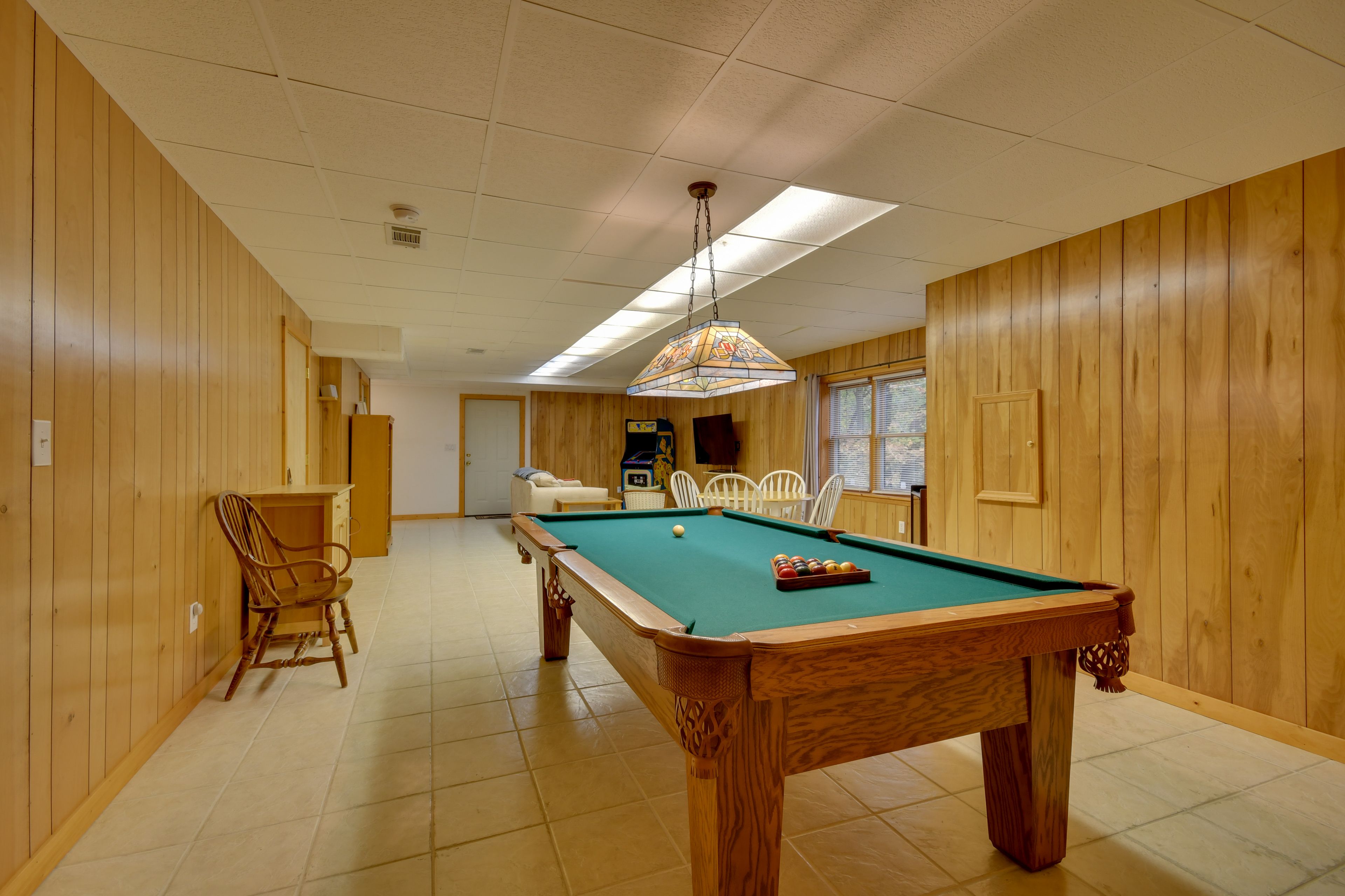 Private Game Room | Pac-Man Arcade Machine | Board Games | Pool Table