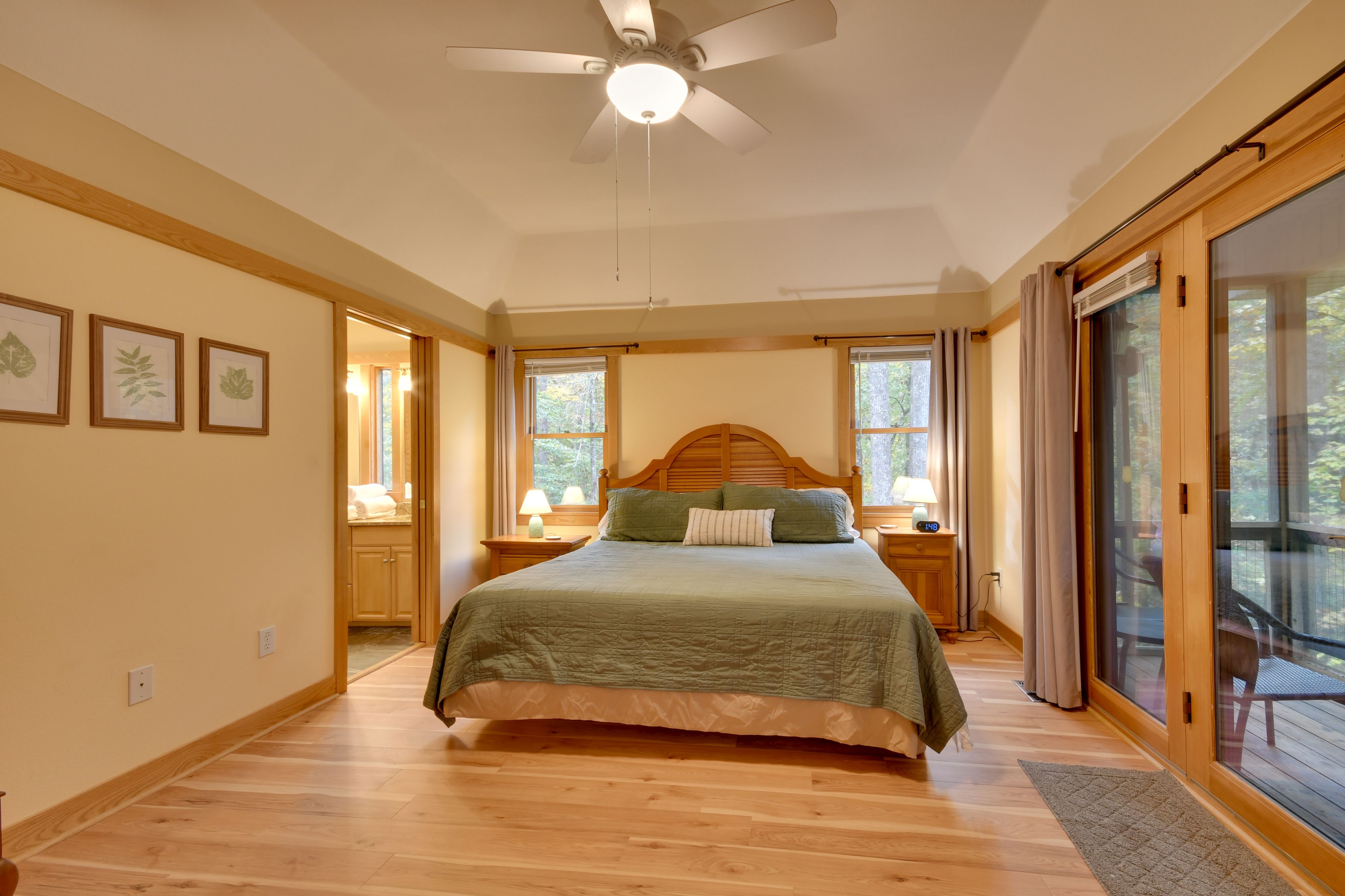 Bedroom Suite | King Bed | Access to Screened-In Deck | Main Level