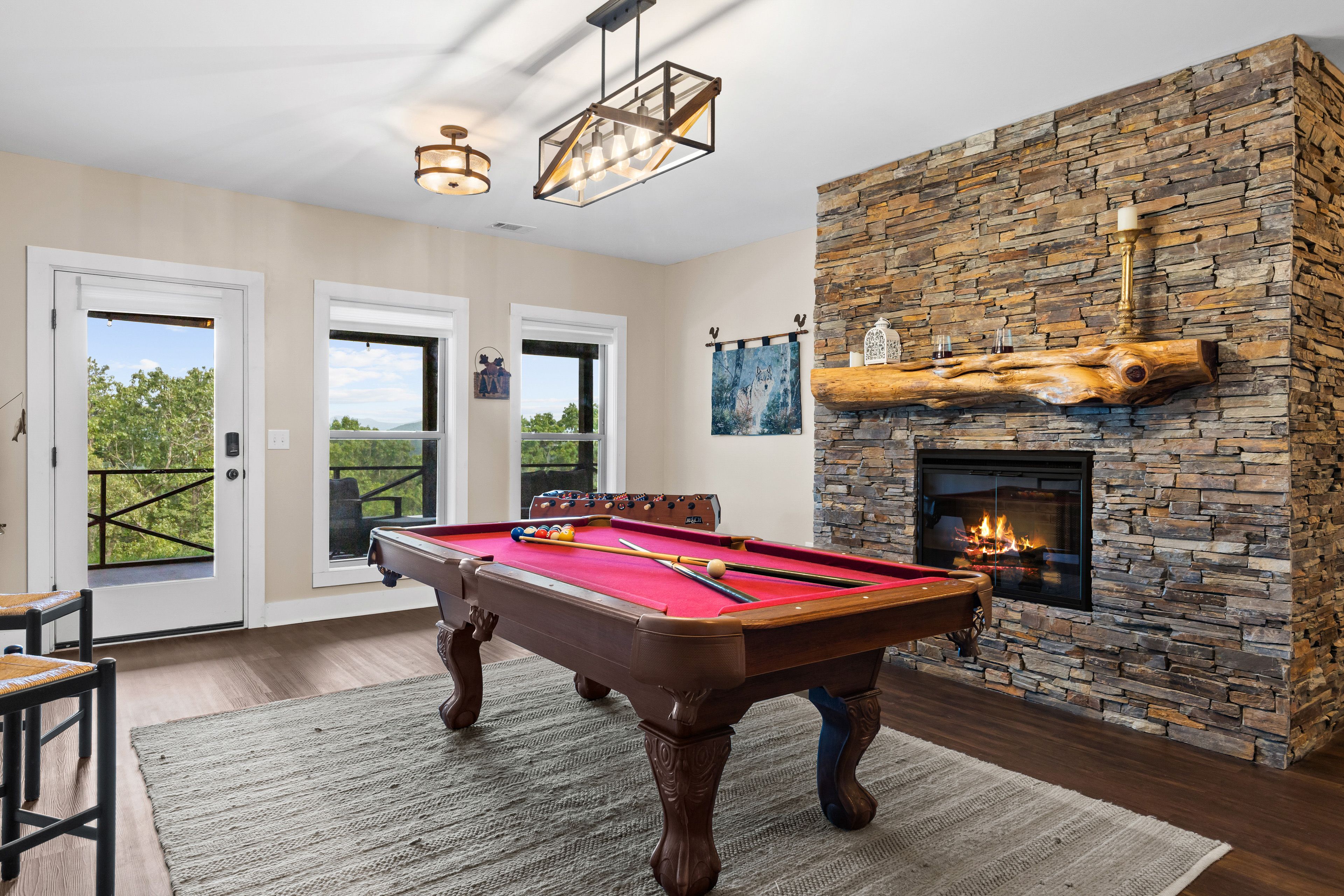 Game Room | Foosball Table | Pool Table | Fireplace | 1st Floor