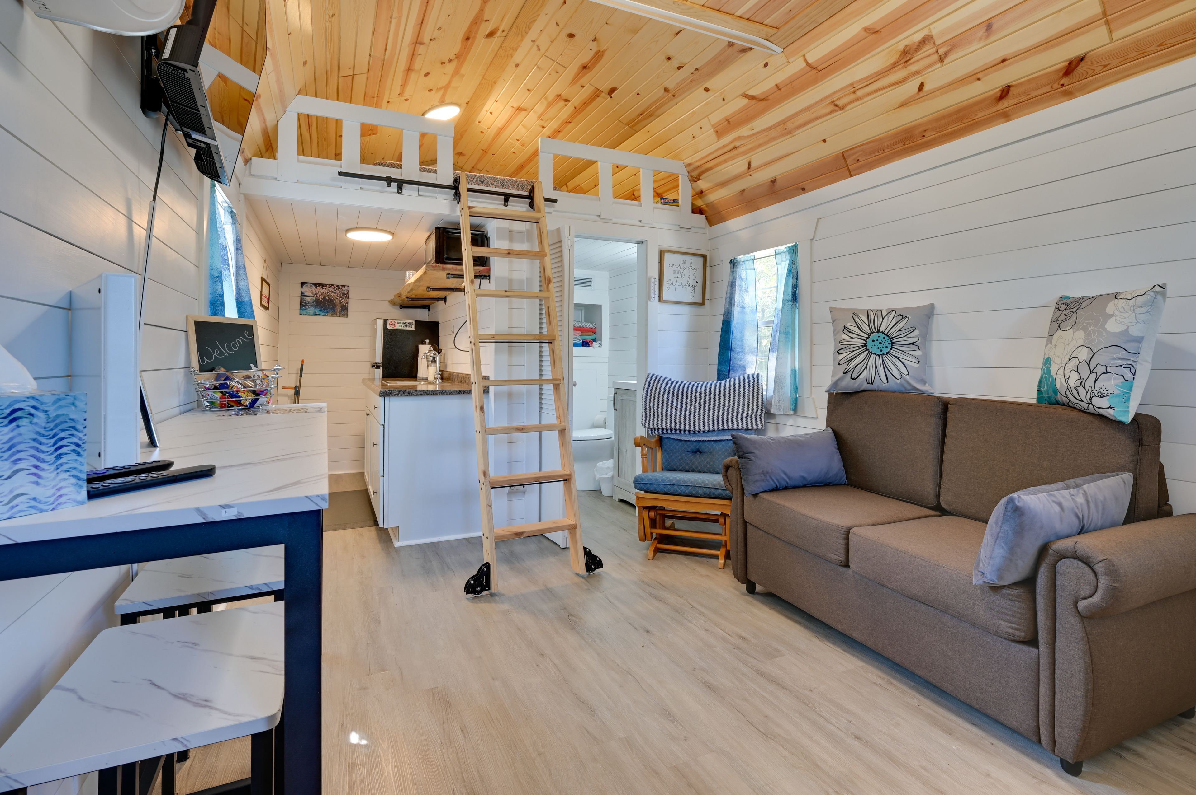 Living Space | Main Level | Twin Sleeper Sofa | Smart TV | Mini-Split A/C & Heat