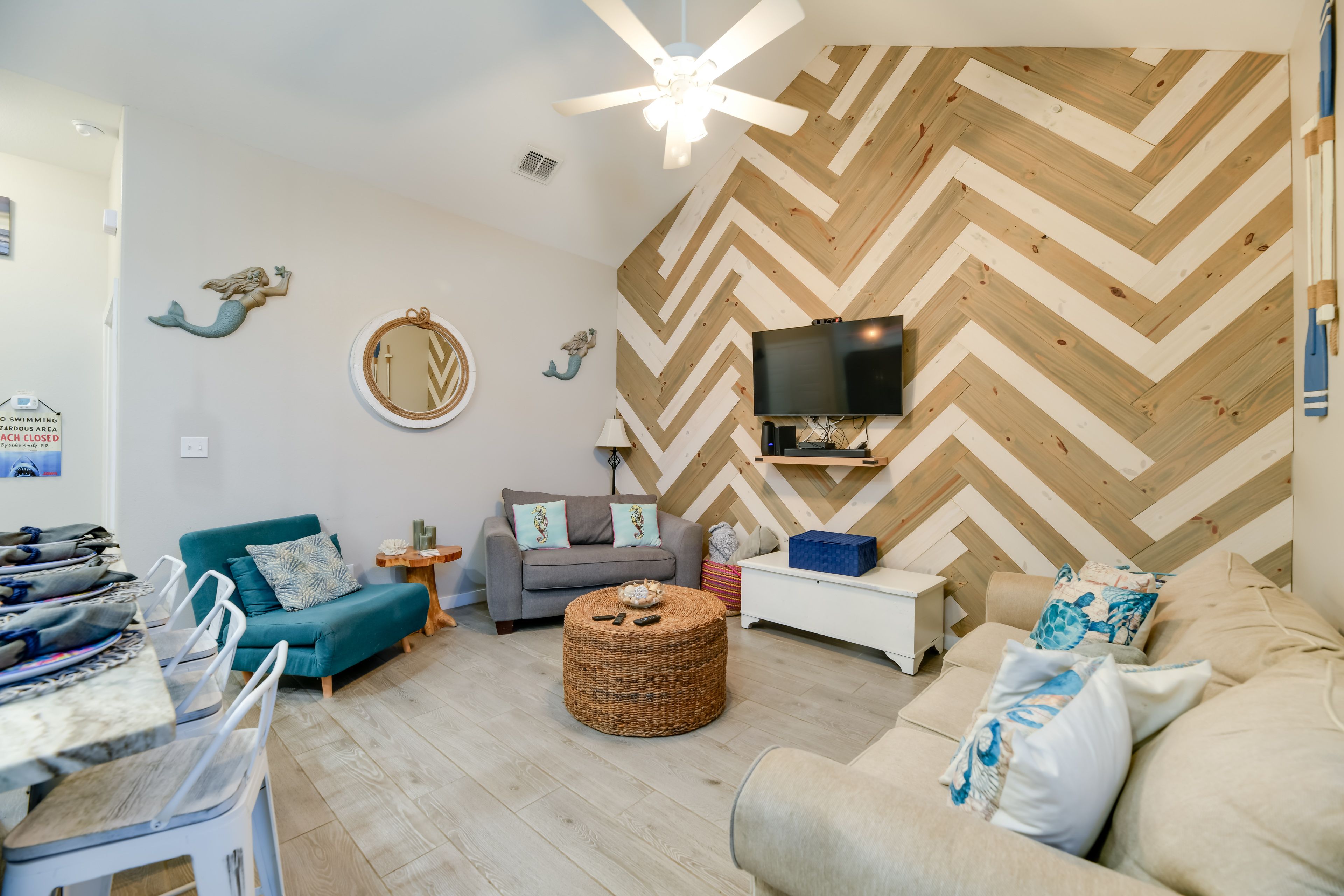 Living Room | Queen Sleeper Sofa | Twin Sleeper Chair | Smart TV | Sound Bar