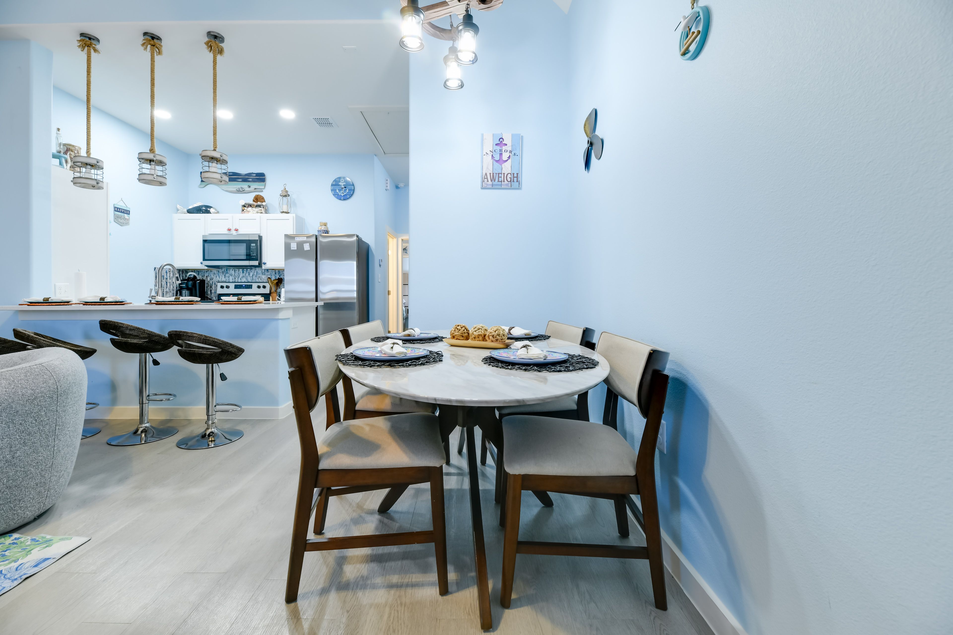 Dining Area | Dishware/Flatware | Trash Bags/Paper Towels