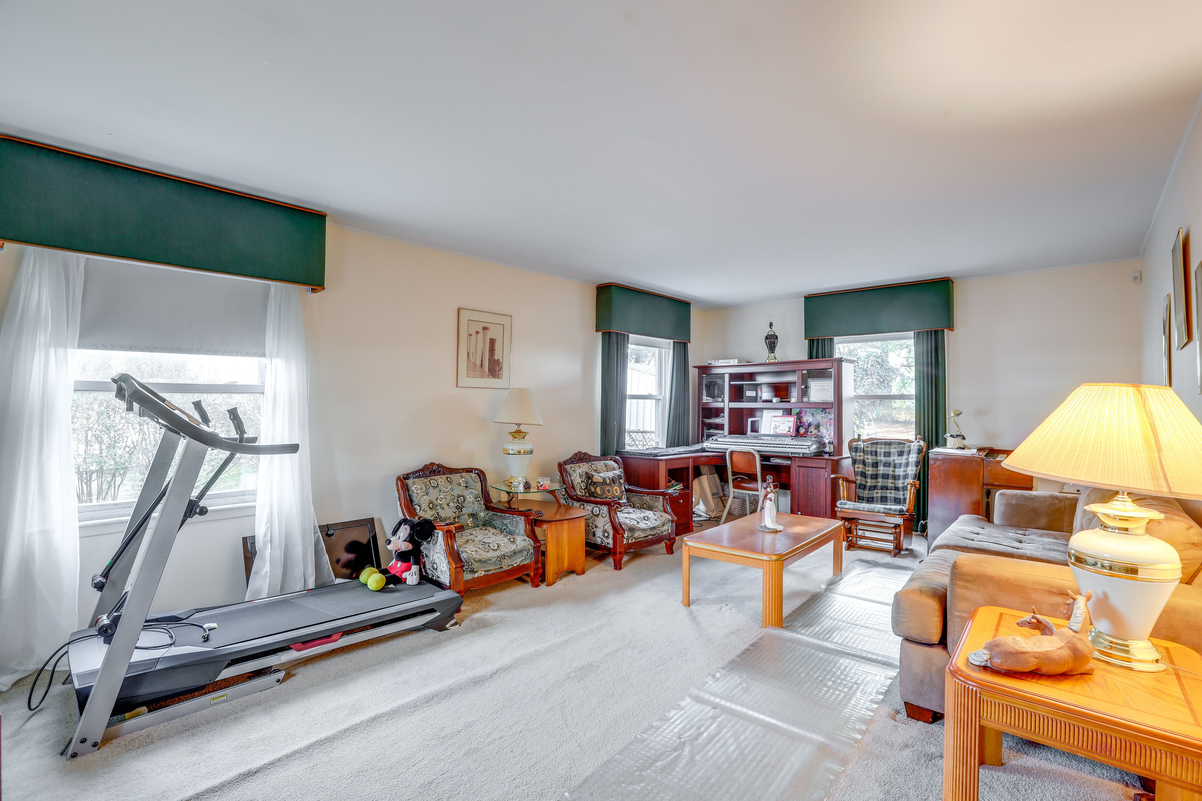 Living Room | Full Sleeper Sofa | Treadmill | Keyboard | Books | 1st Floor