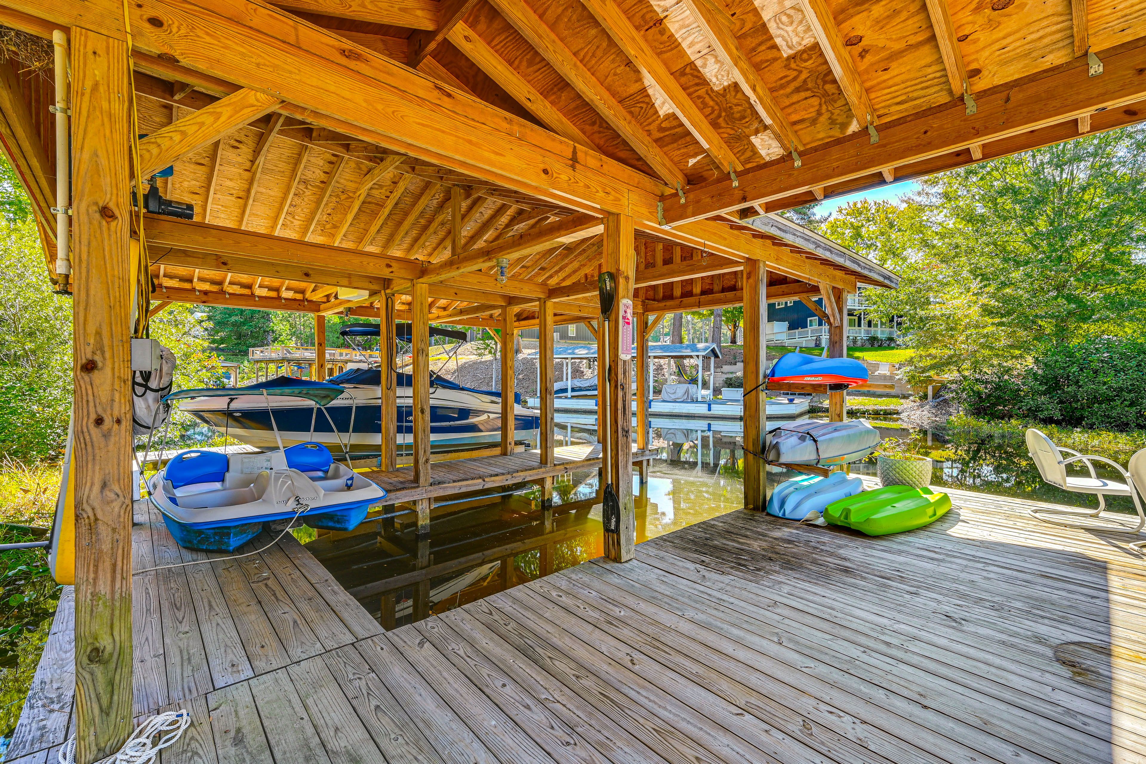 Private Dock | 1 Adult Kayak & 3 Child-Sized Kayaks Provided | Lake Access