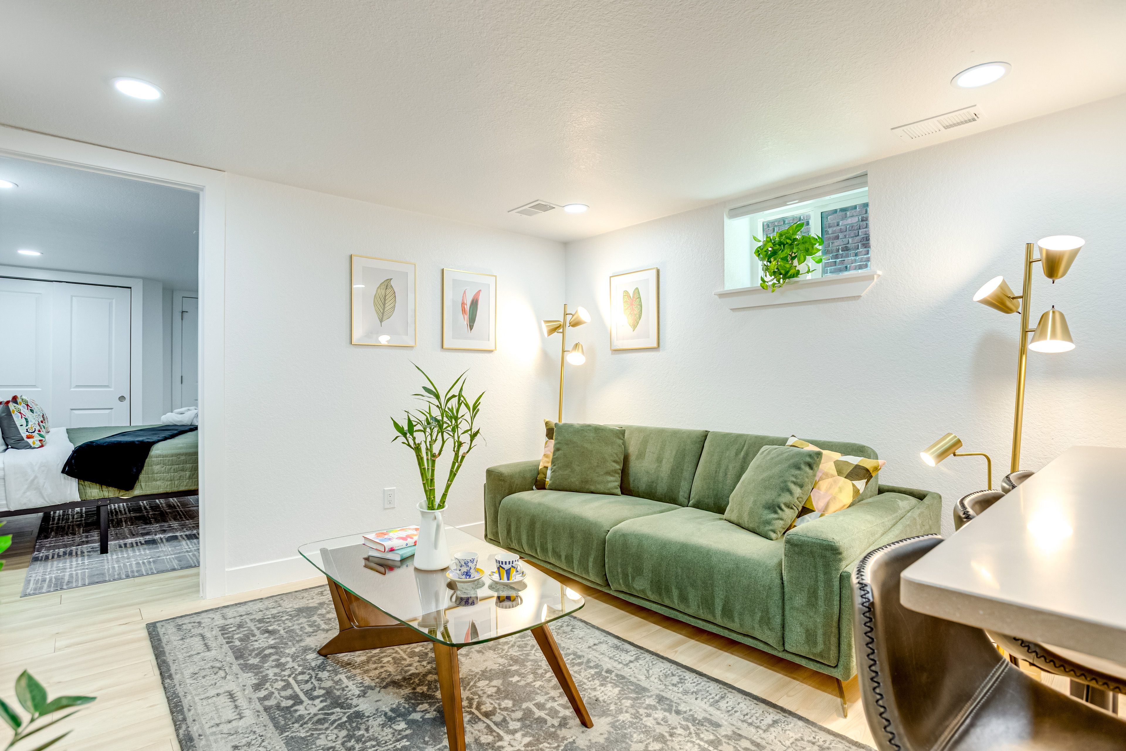 Living Room | Full Sleeper Sofa | Central A/C & Heating