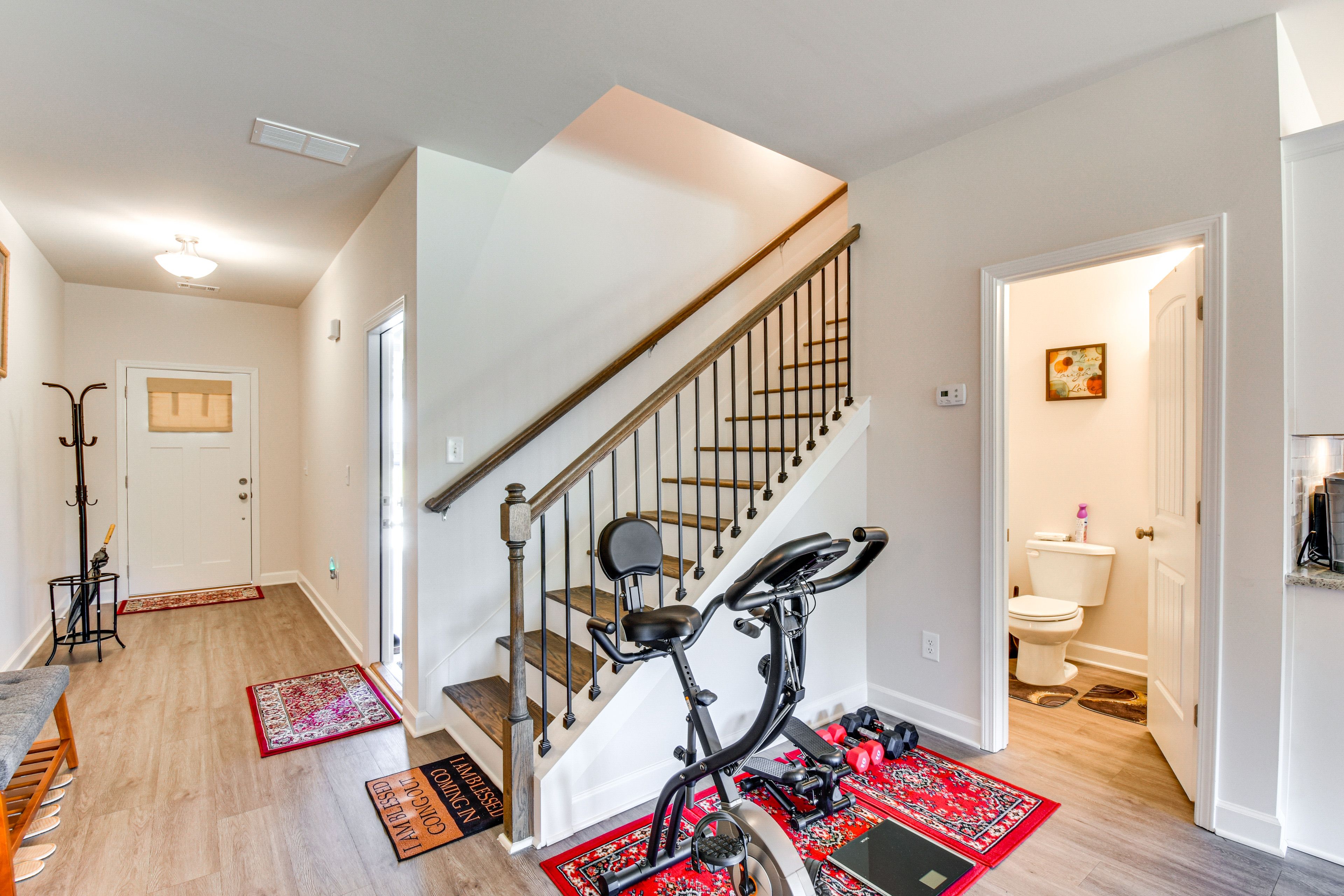 Entryway/Exercise Area | 1st Floor | Stationary Bike | Weights