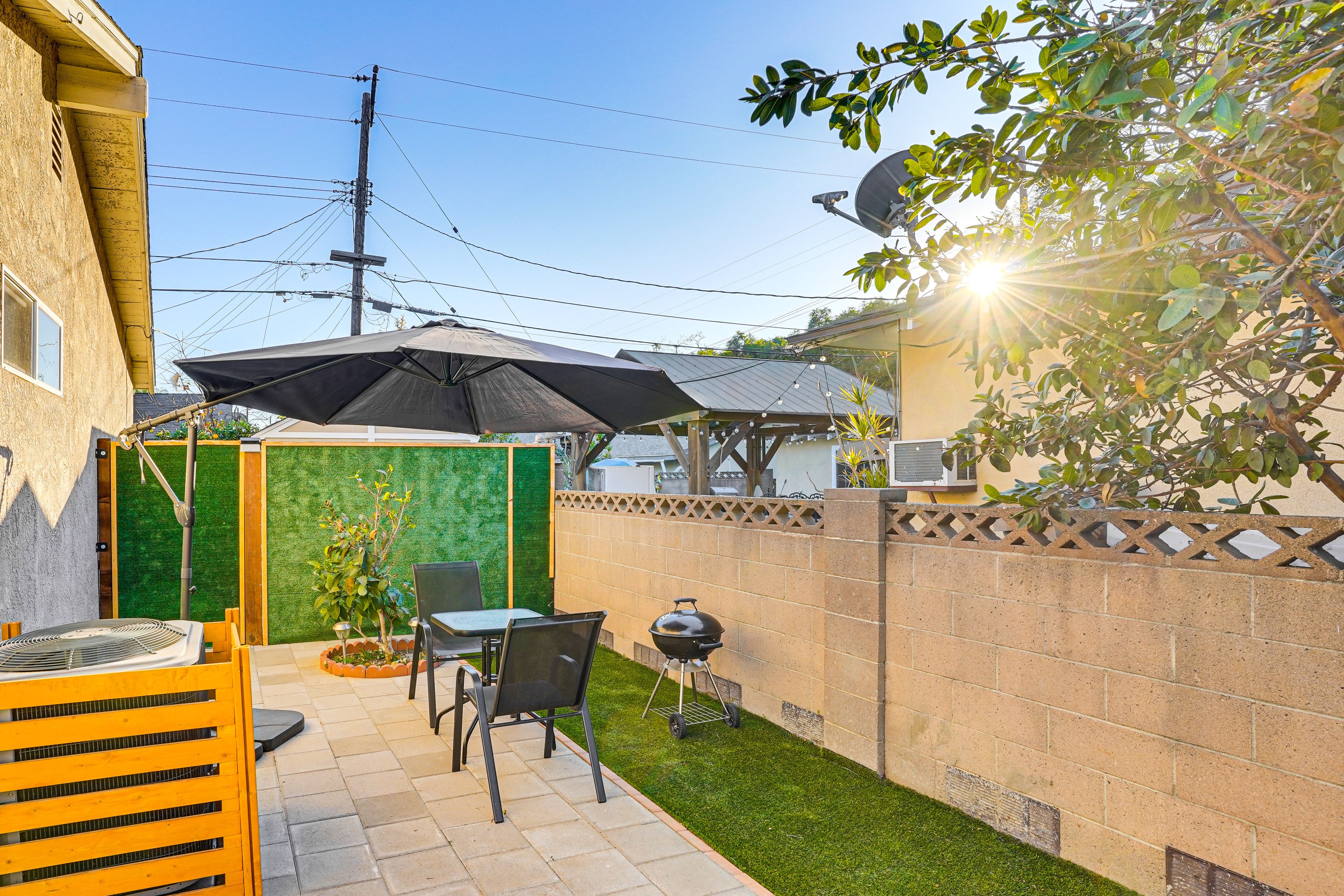 Studio Exterior | Patio | Dining Area | Charcoal Grill