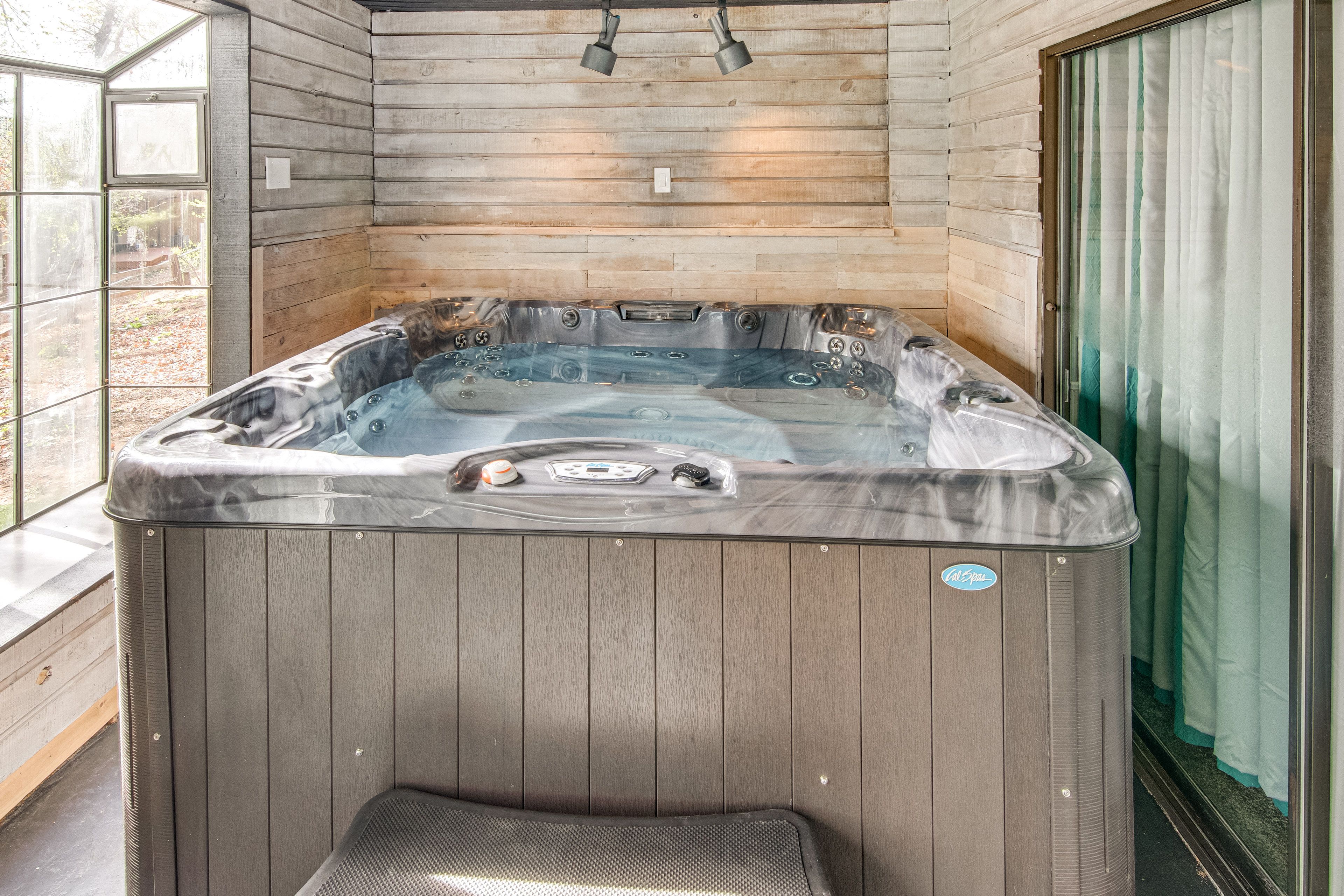 Enclosed Porch | Private Hot Tub | 1st Floor