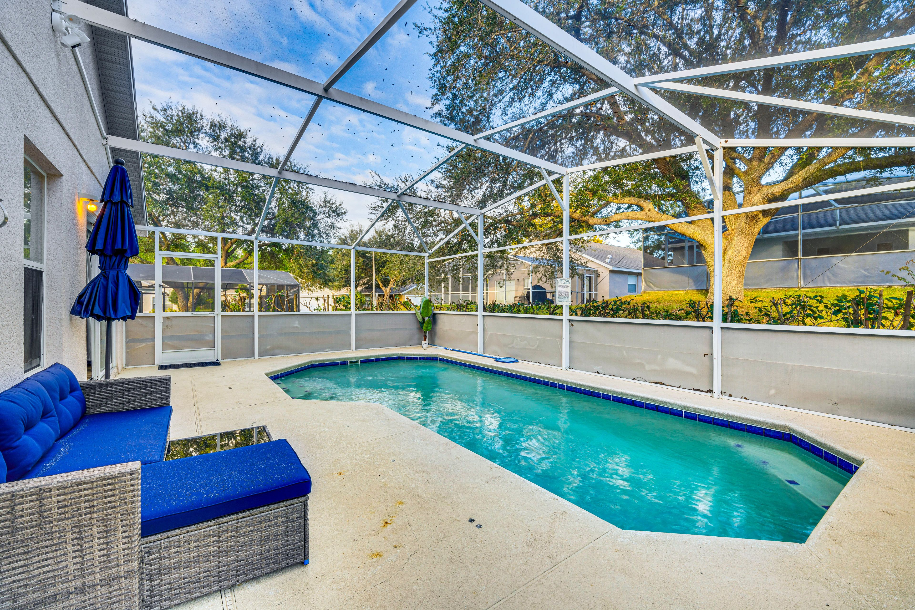 Lanai | Private Pool (Not Heated) | Lounge Furniture | Patio Umbrella