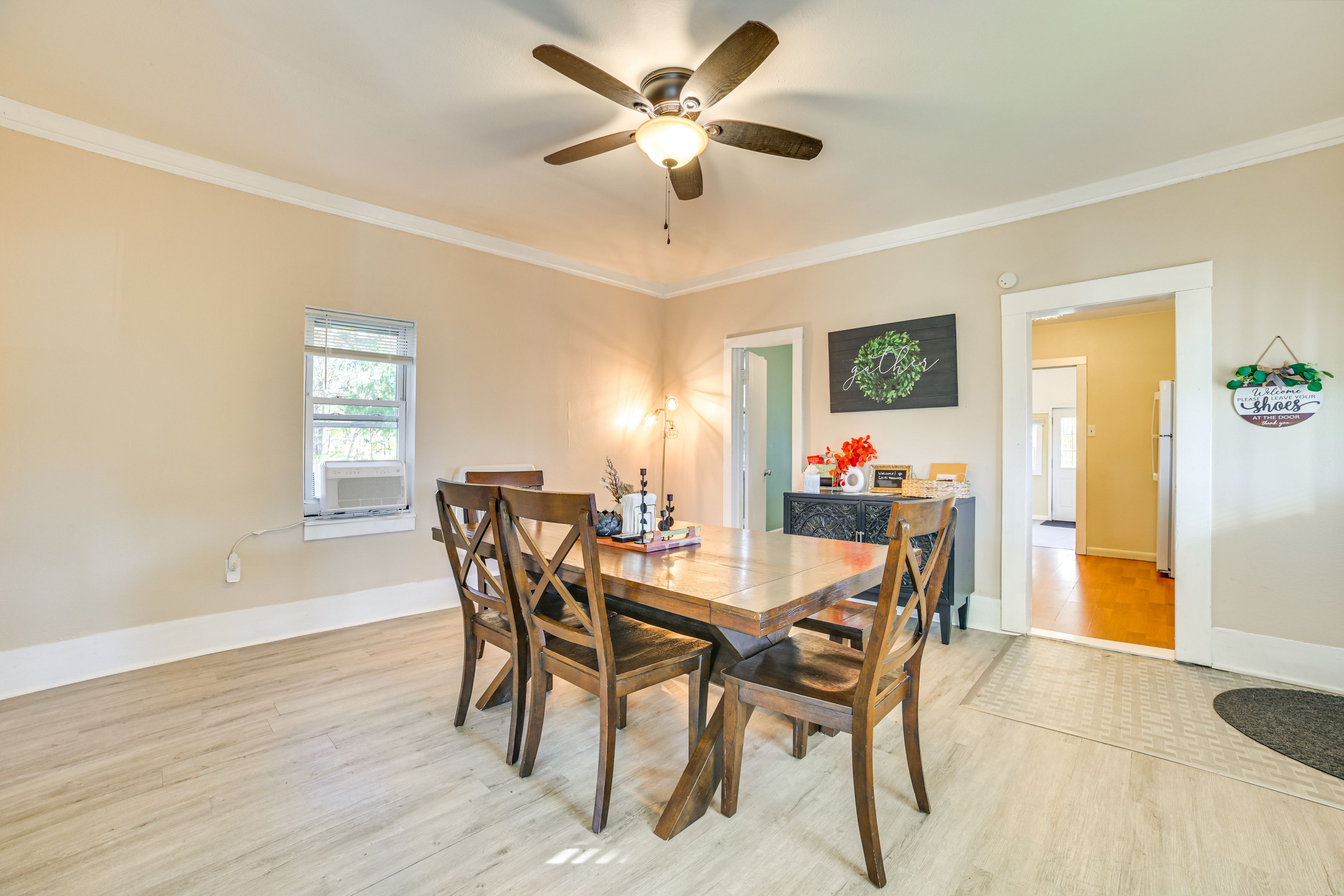 Dining Area | 1st Floor | Window A/C Unit | Electric Heater