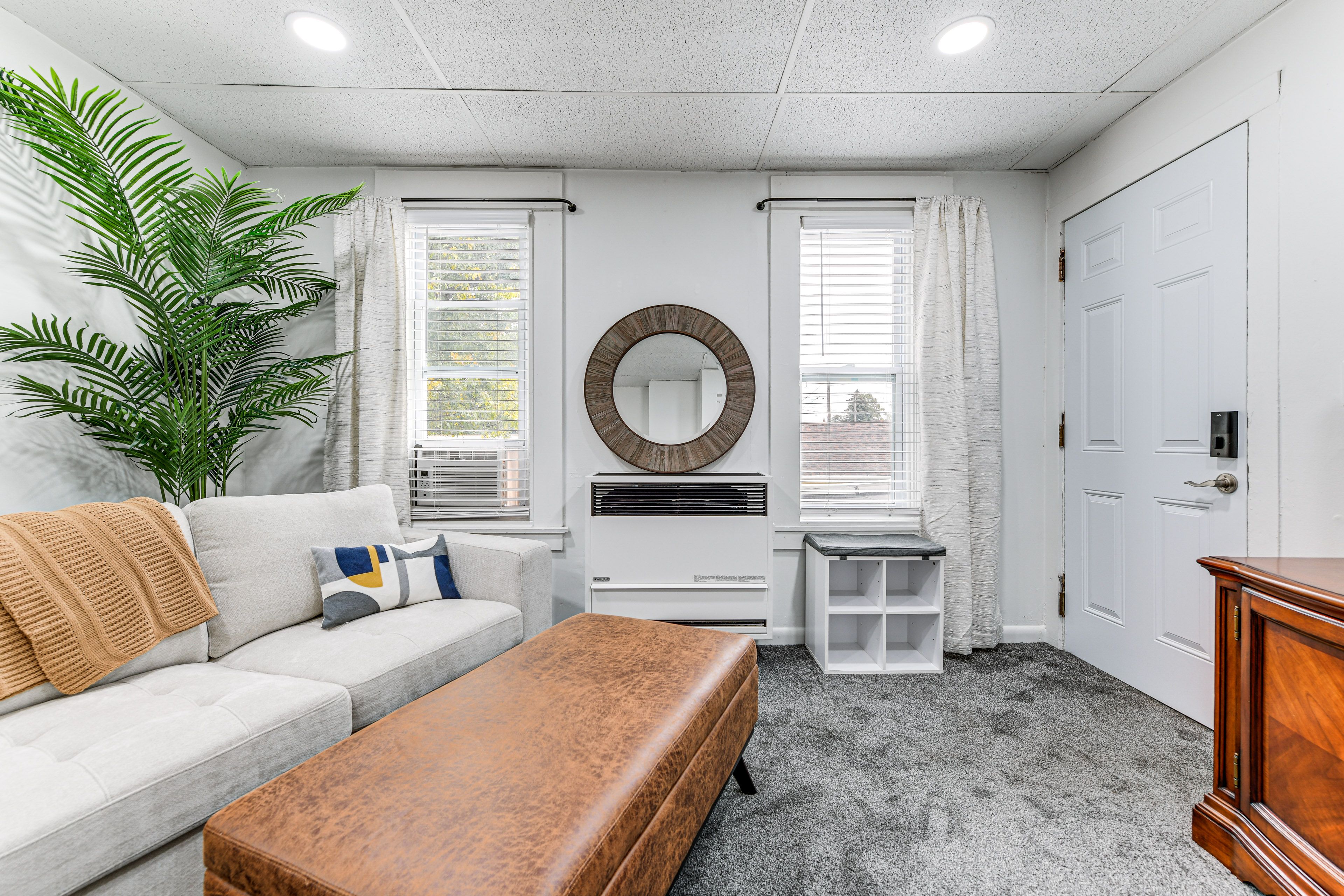 Living Room | Window A/C Unit | Central Heating | Flat-Screen TV