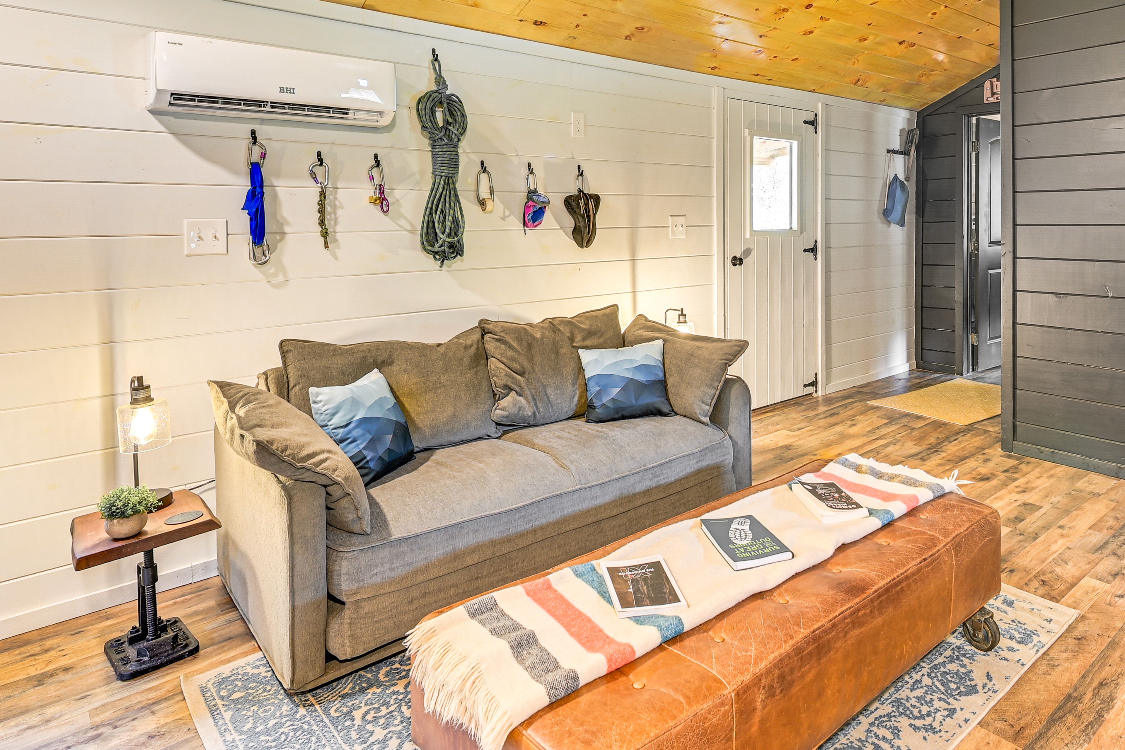 Living Area | Queen Sleeper Sofa | Smart TV | Books