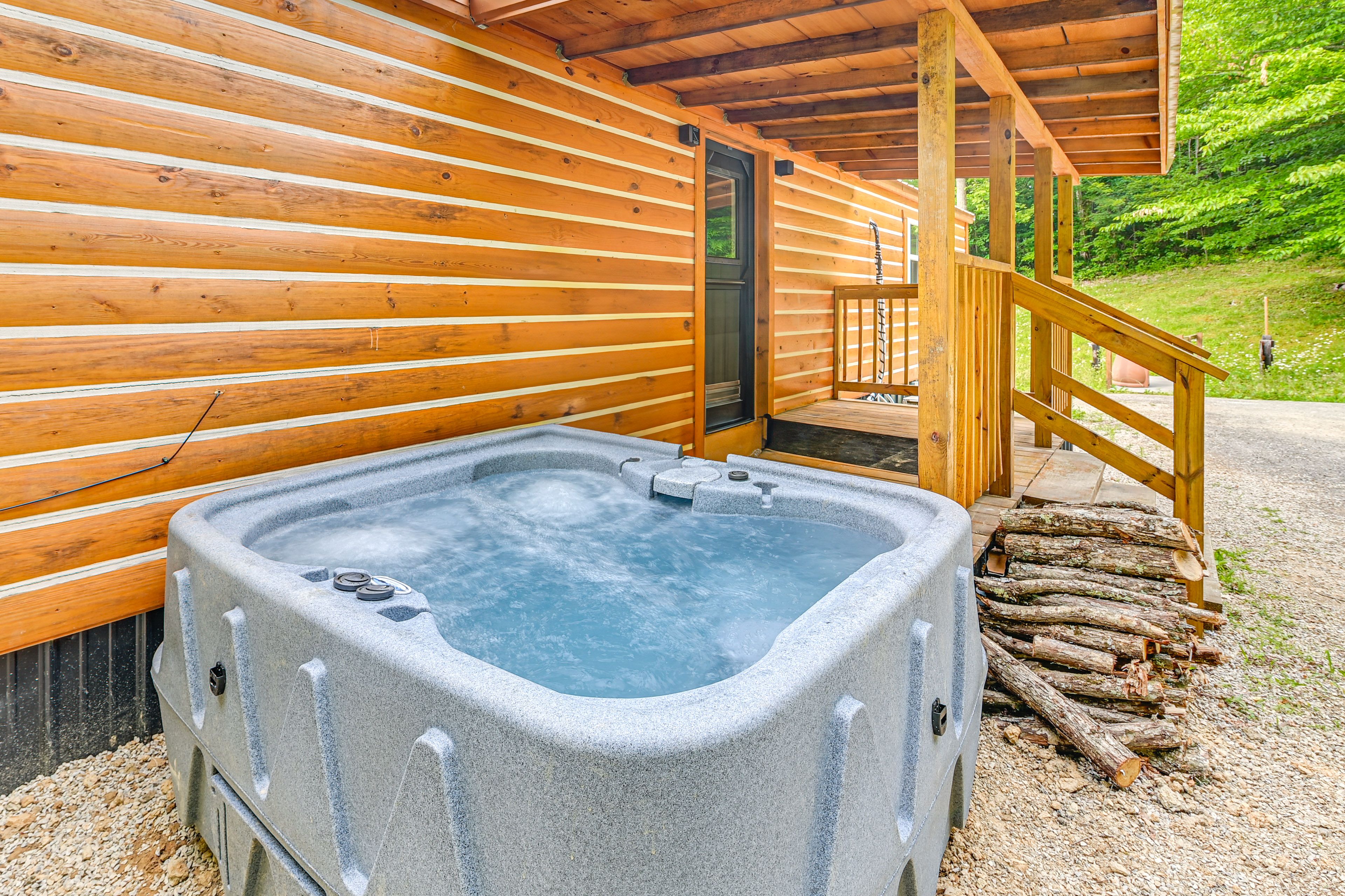 Cabin Exterior | Private Hot Tub