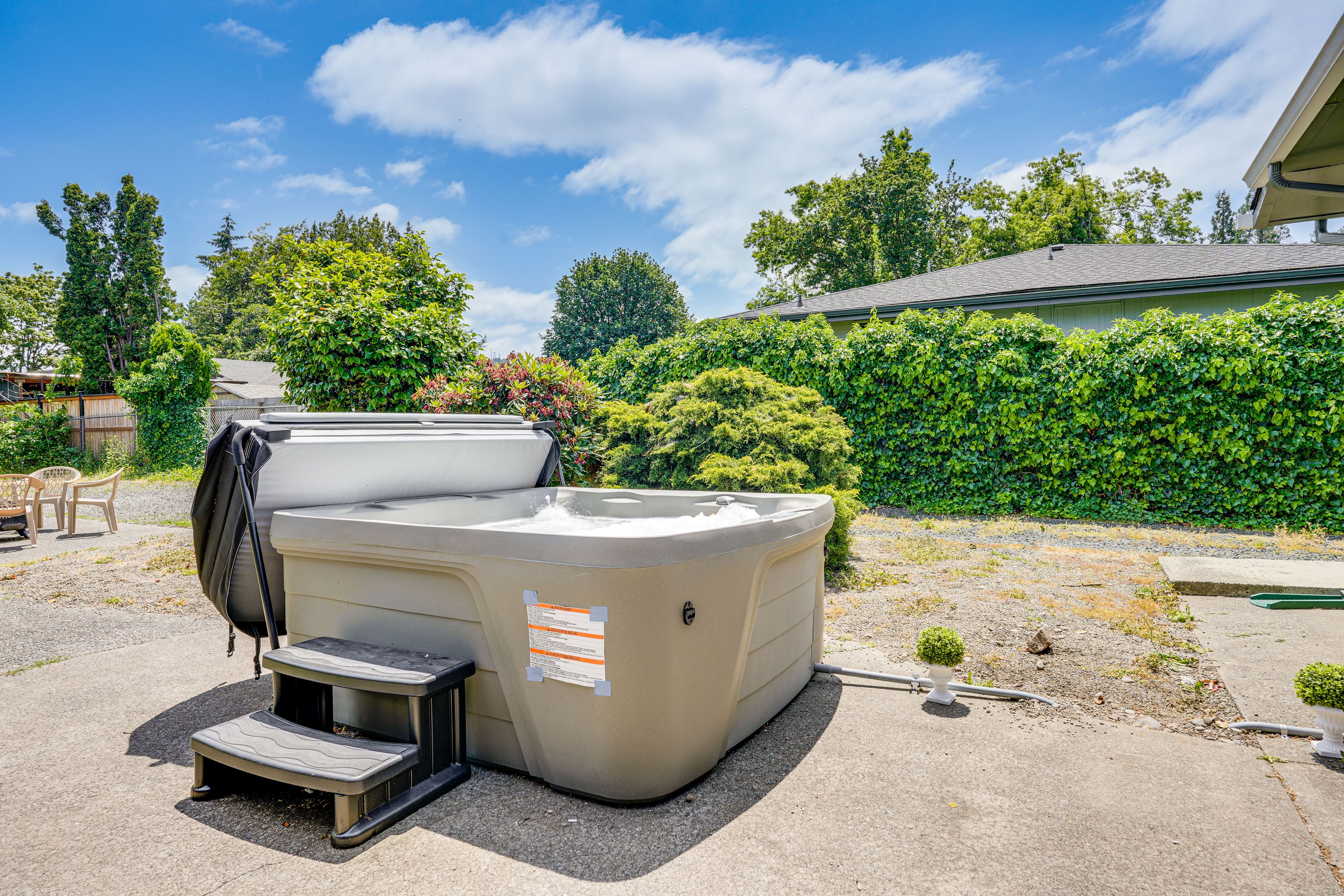 Patio | Private Hot Tub