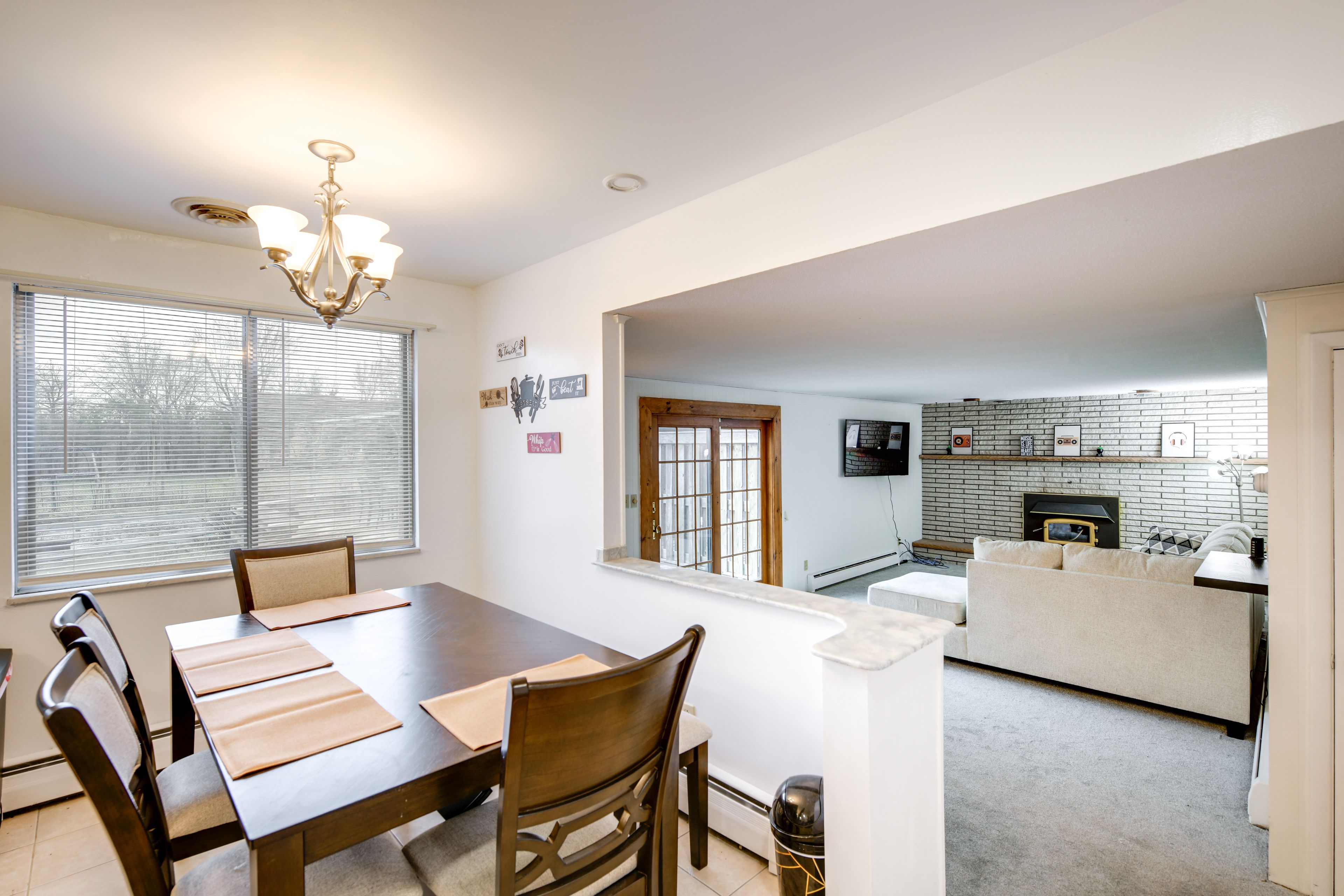 Dining/Living Area | Multi-Level Home | Central A/C & Heating