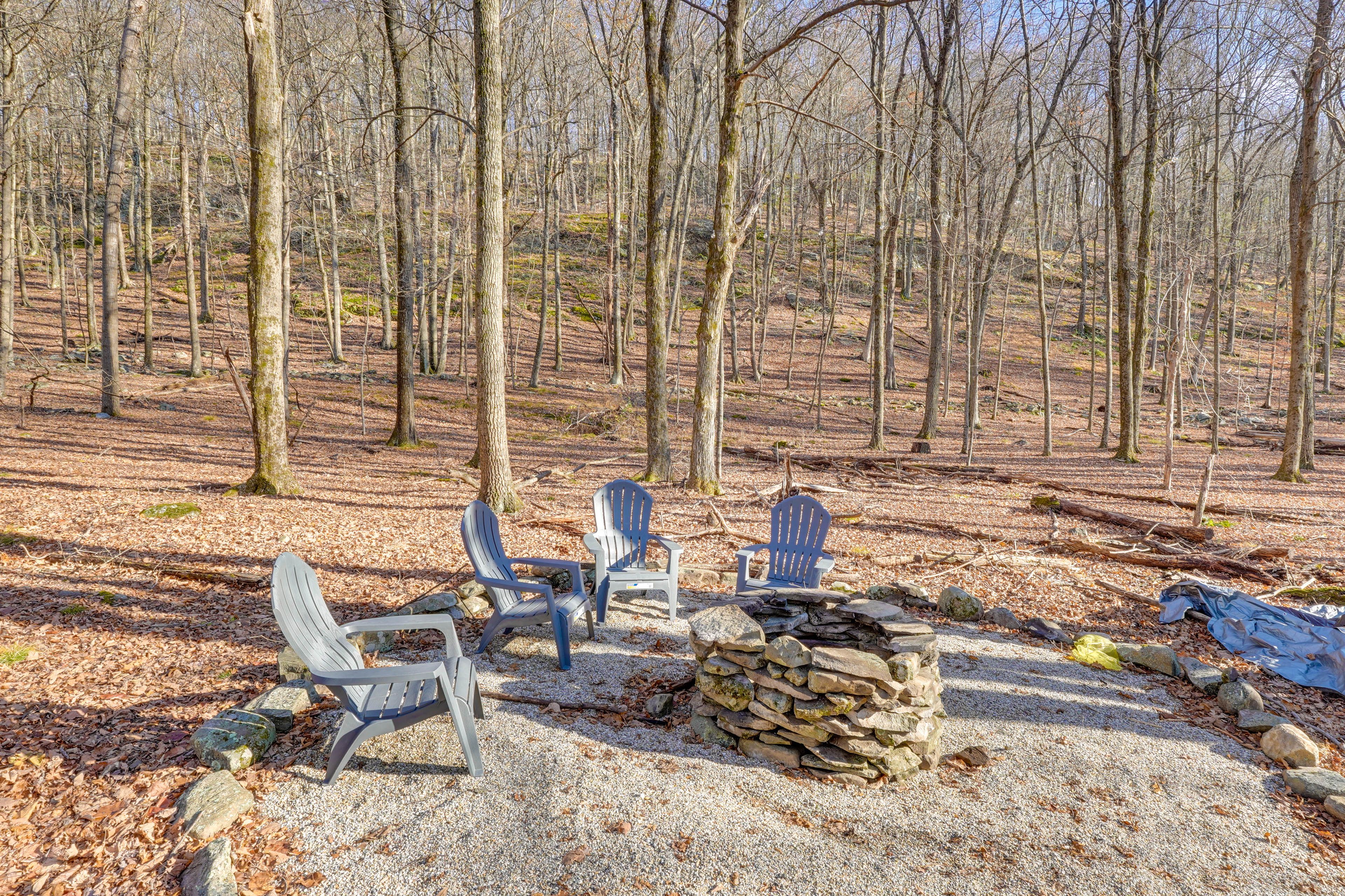 House Exterior | Wood-Burning Fire Pit | Spacious Yard