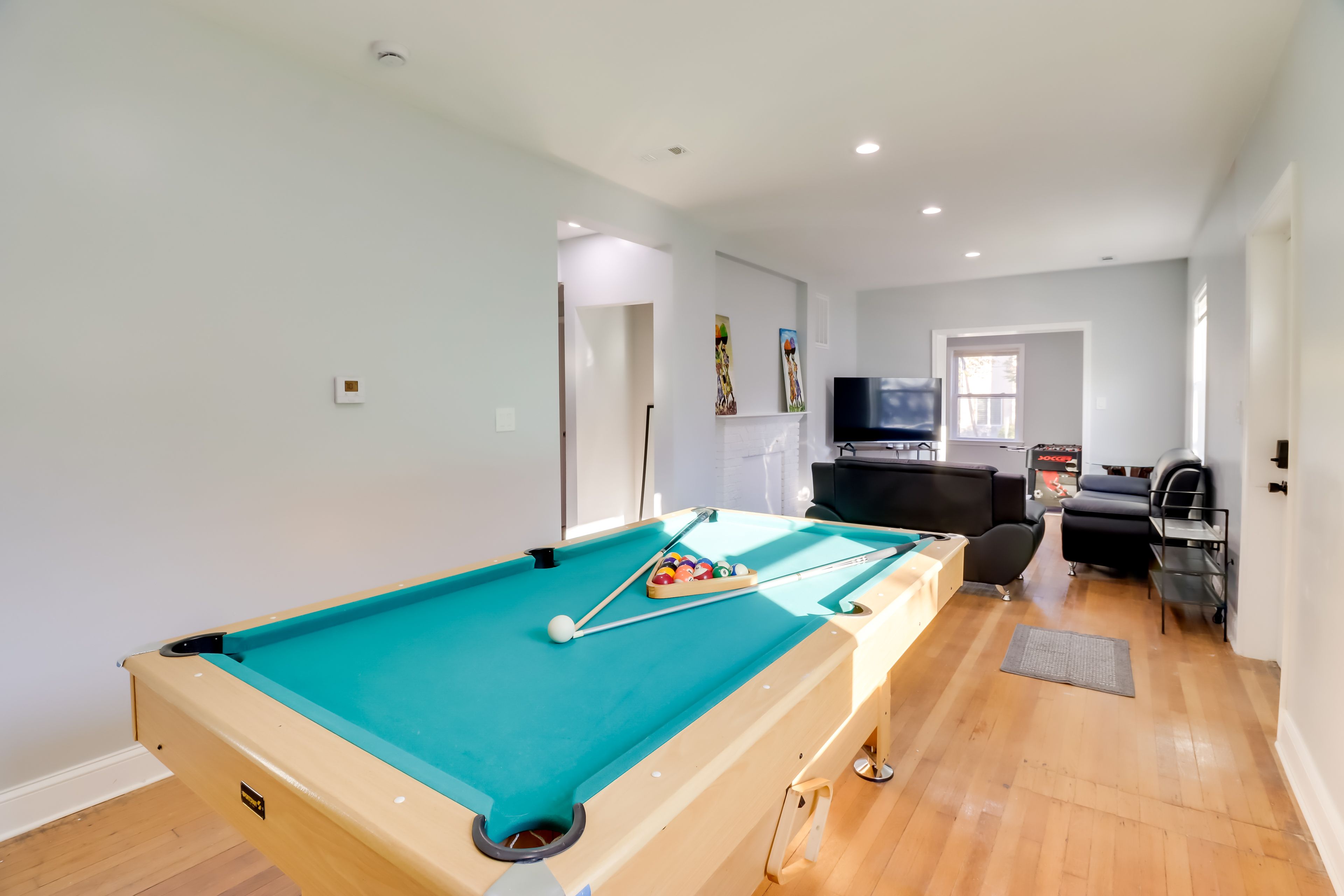 Open-Concept Interior | Pool Table
