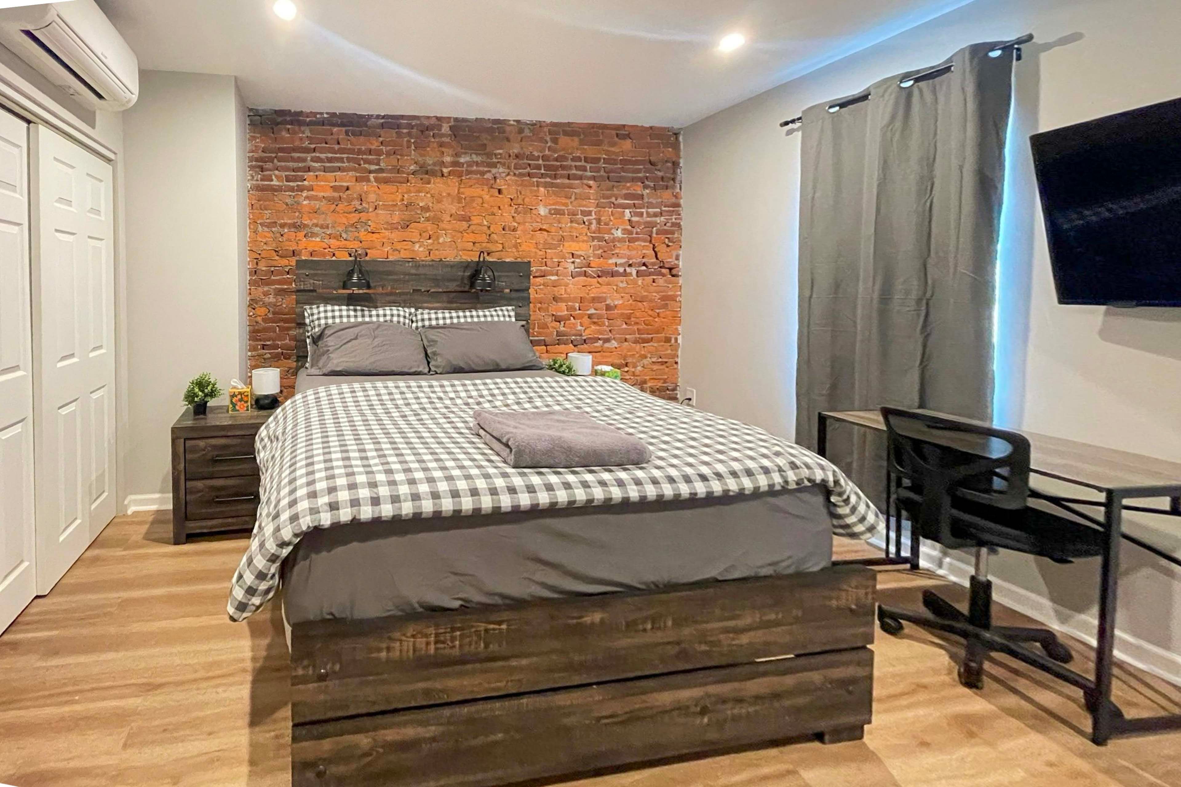 Bedroom 2 | Queen Bed | Desk | Mini-Split Heating & A/C