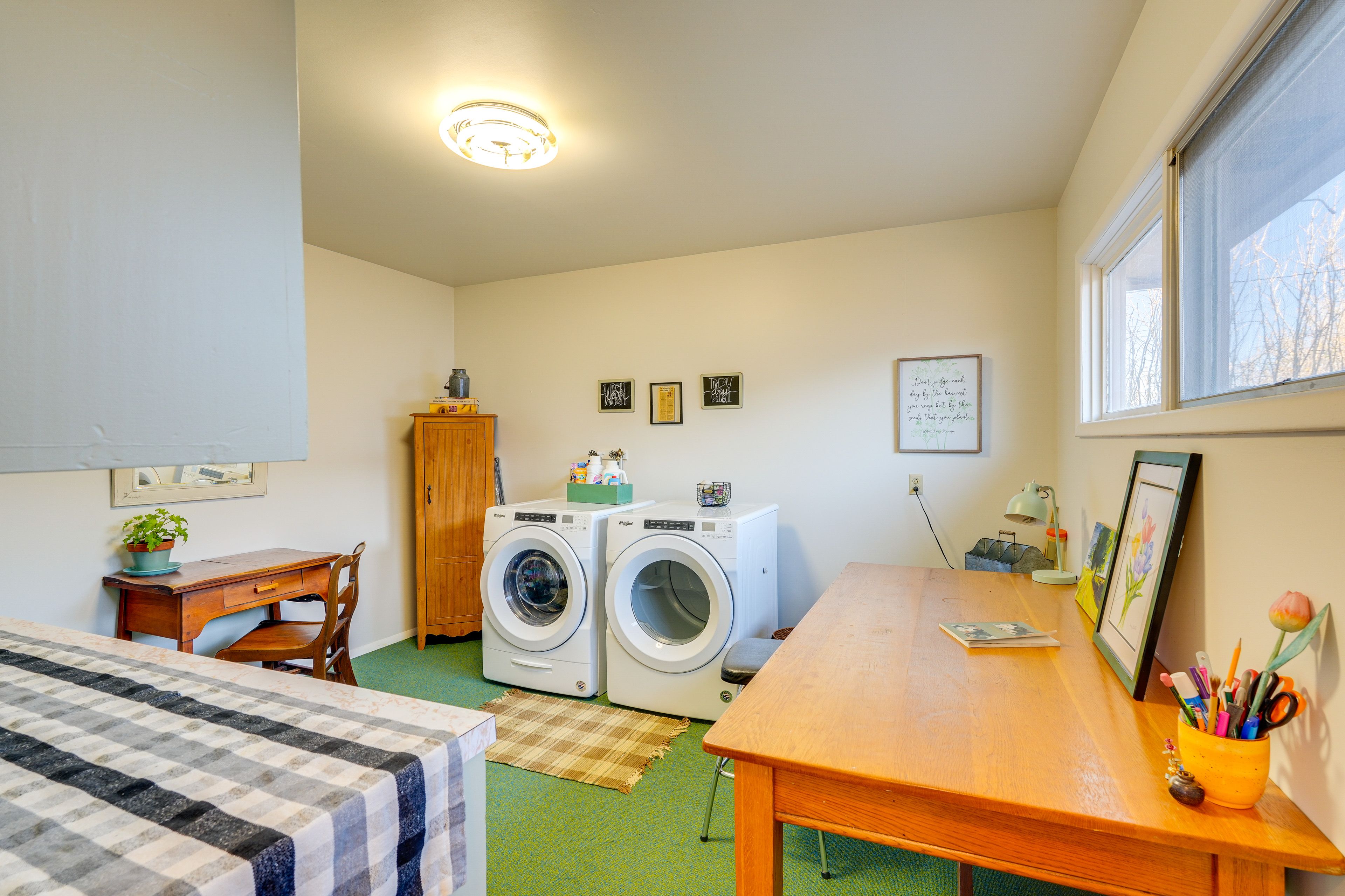Laundry Room | Washer & Dryer | Dedicated Work Space